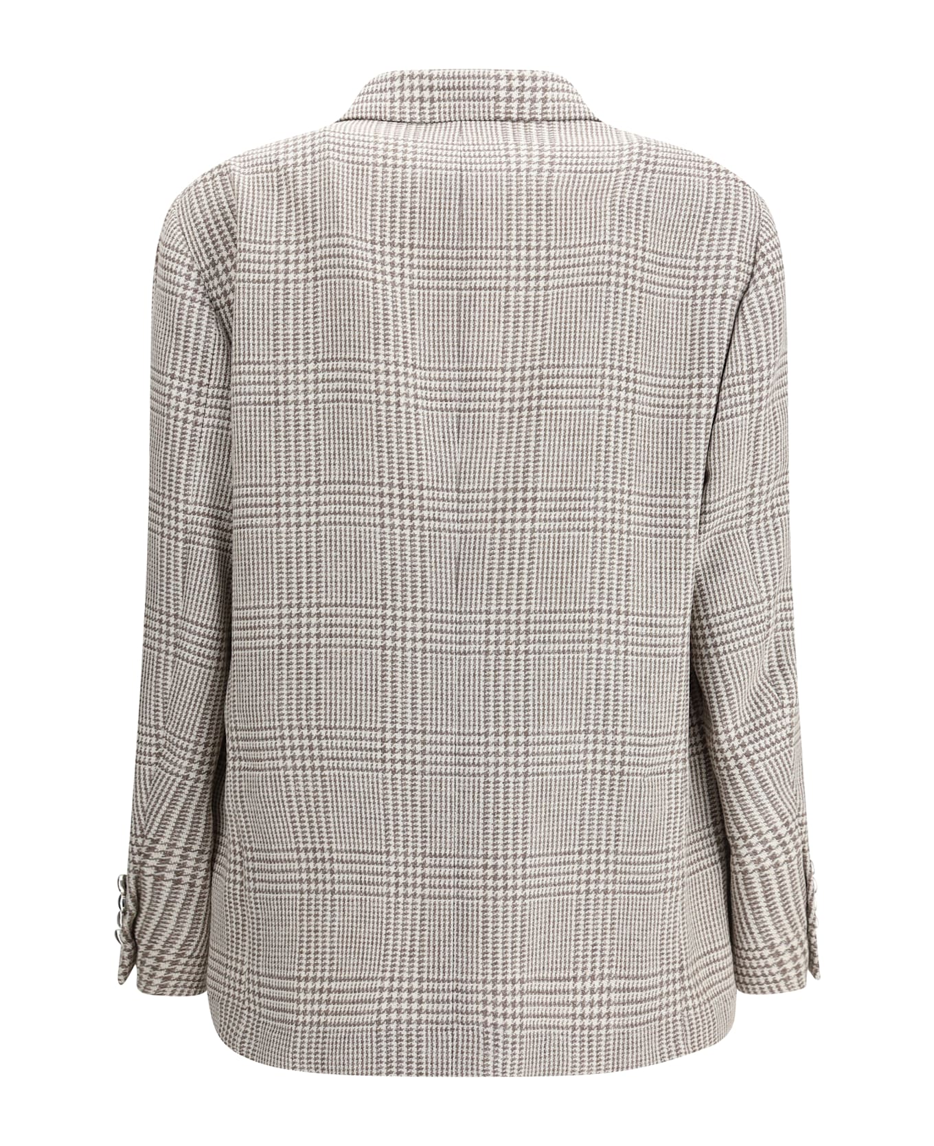 Brunello Cucinelli Prince Of Wales Blazer - Brown