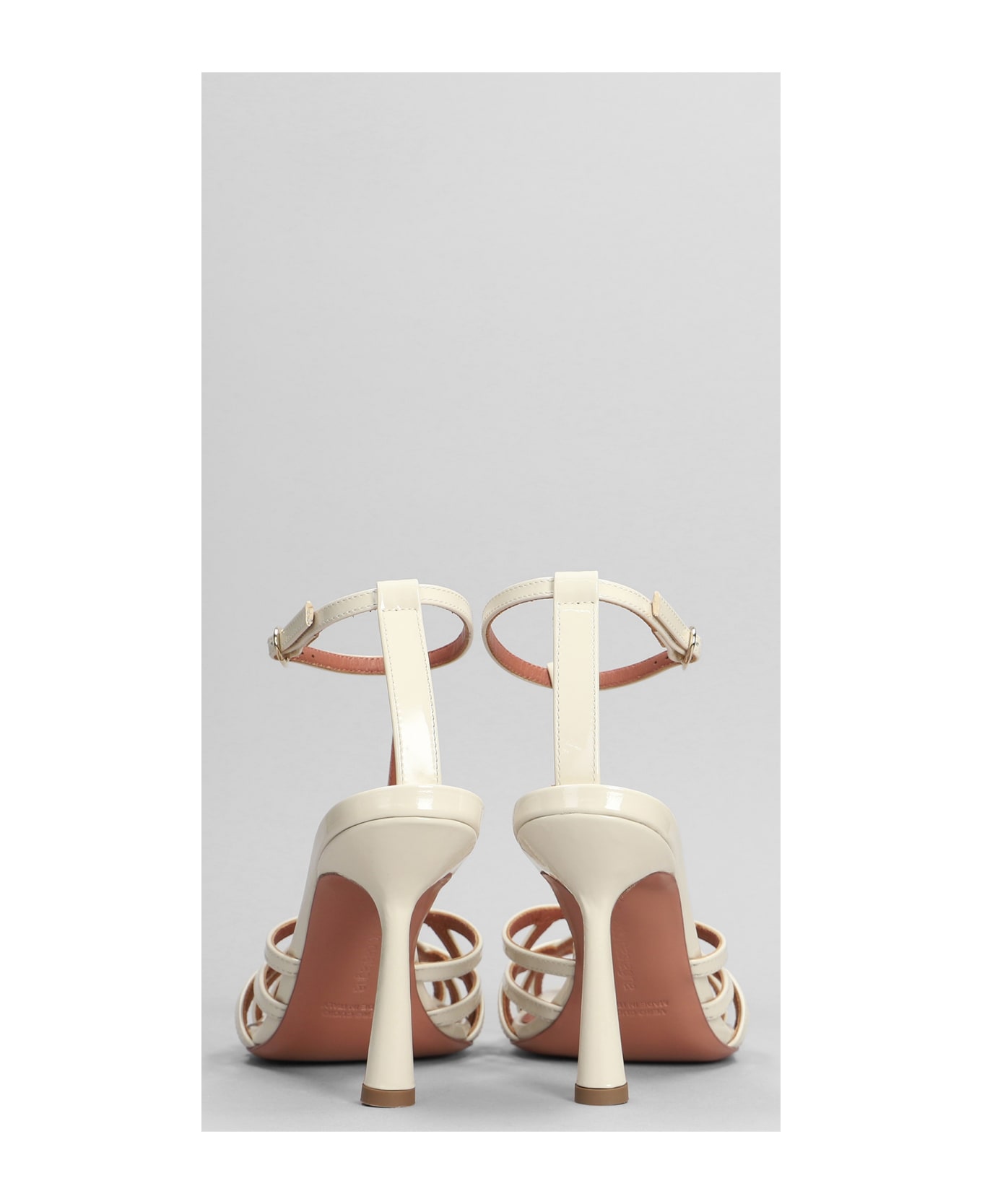 Aldo Castagna Lidia Sandals In Beige Patent Leather - beige