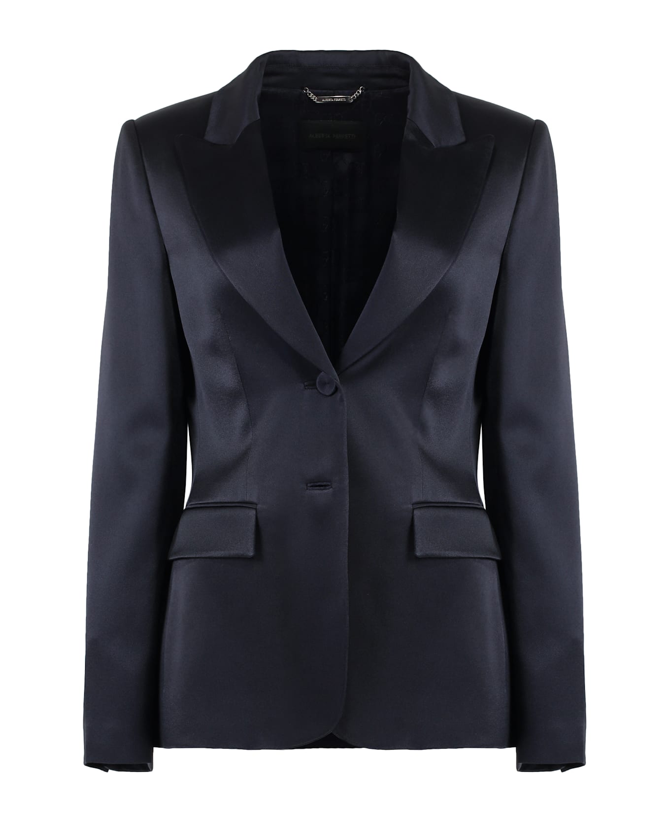 Alberta Ferretti Satin Jacket - blue