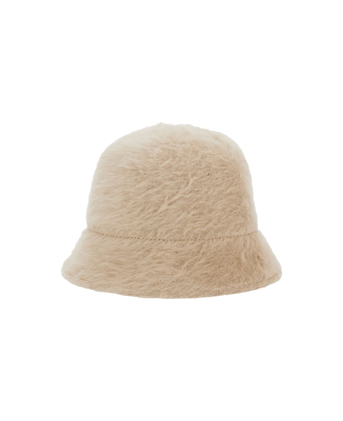 Antonelli Beige Hat With Brushed-effect In Faux Fur Woman - Beige