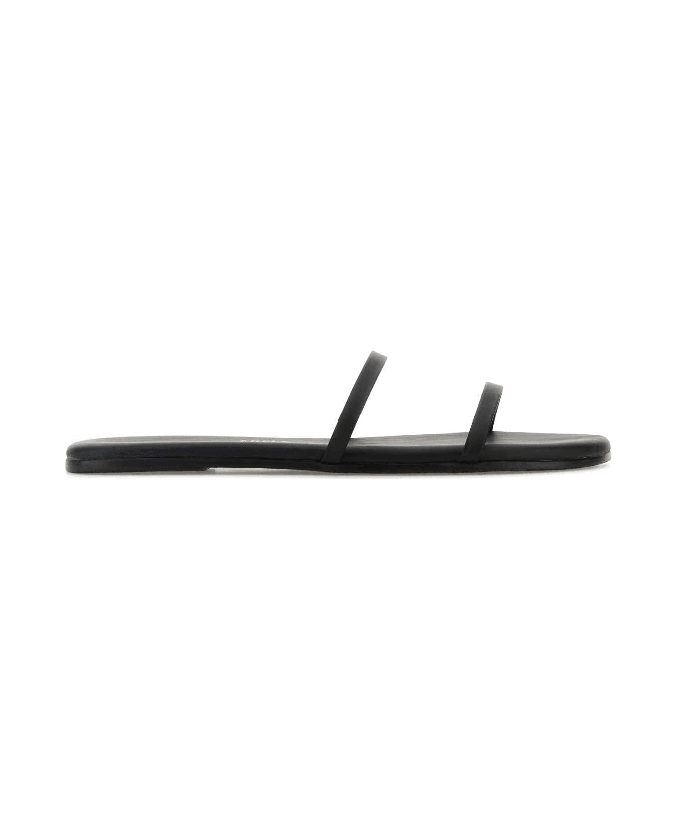 Tkees Black Leather Gemma Slippers - BLACK