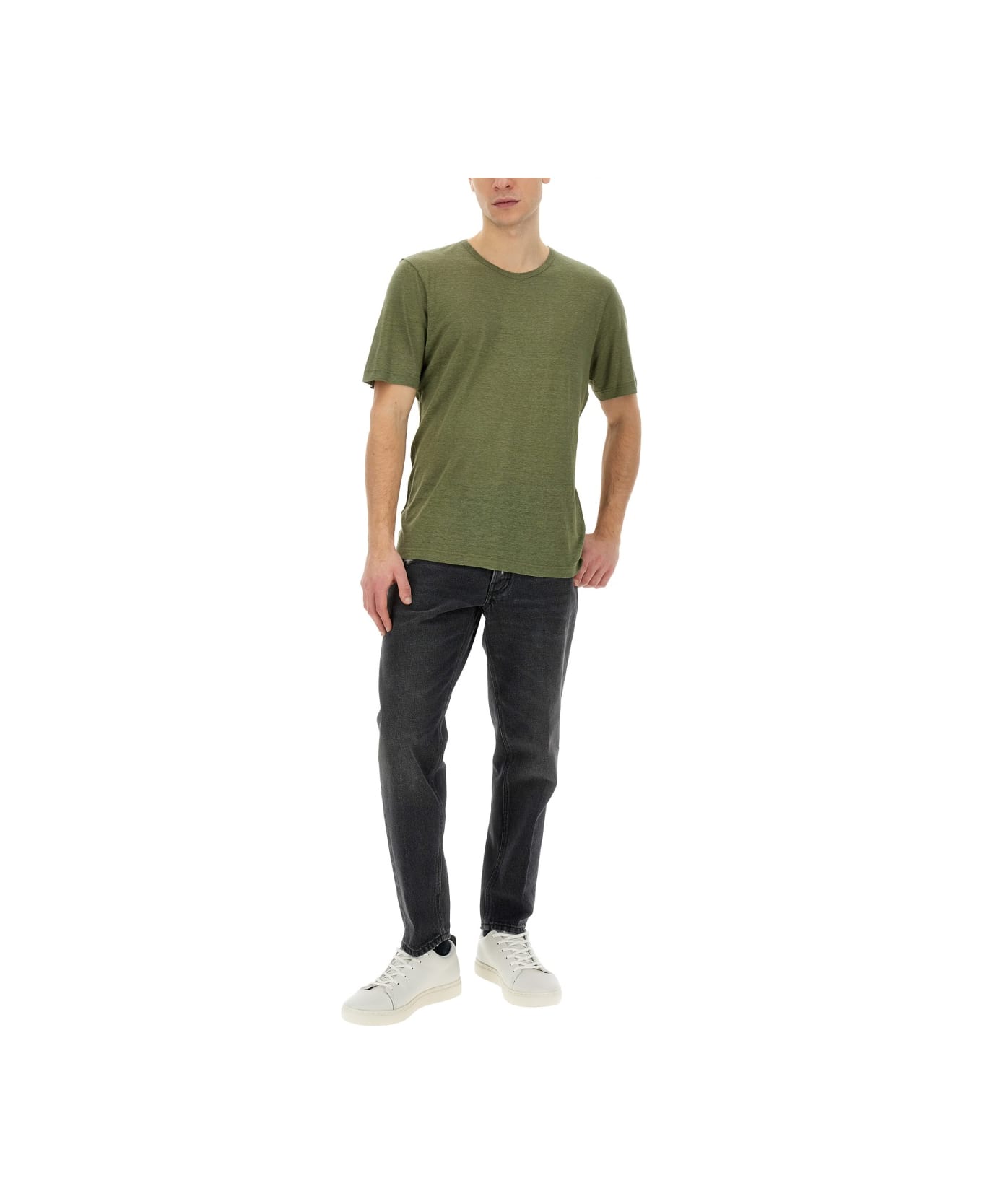 Lardini Linen T-shirt - GREEN