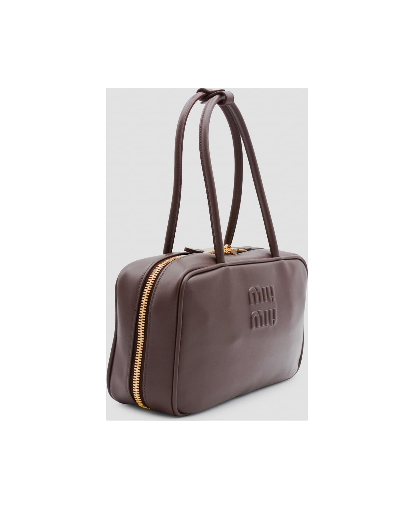 Miu Miu Dark Brown Leather Top Handle Bag - RADICA