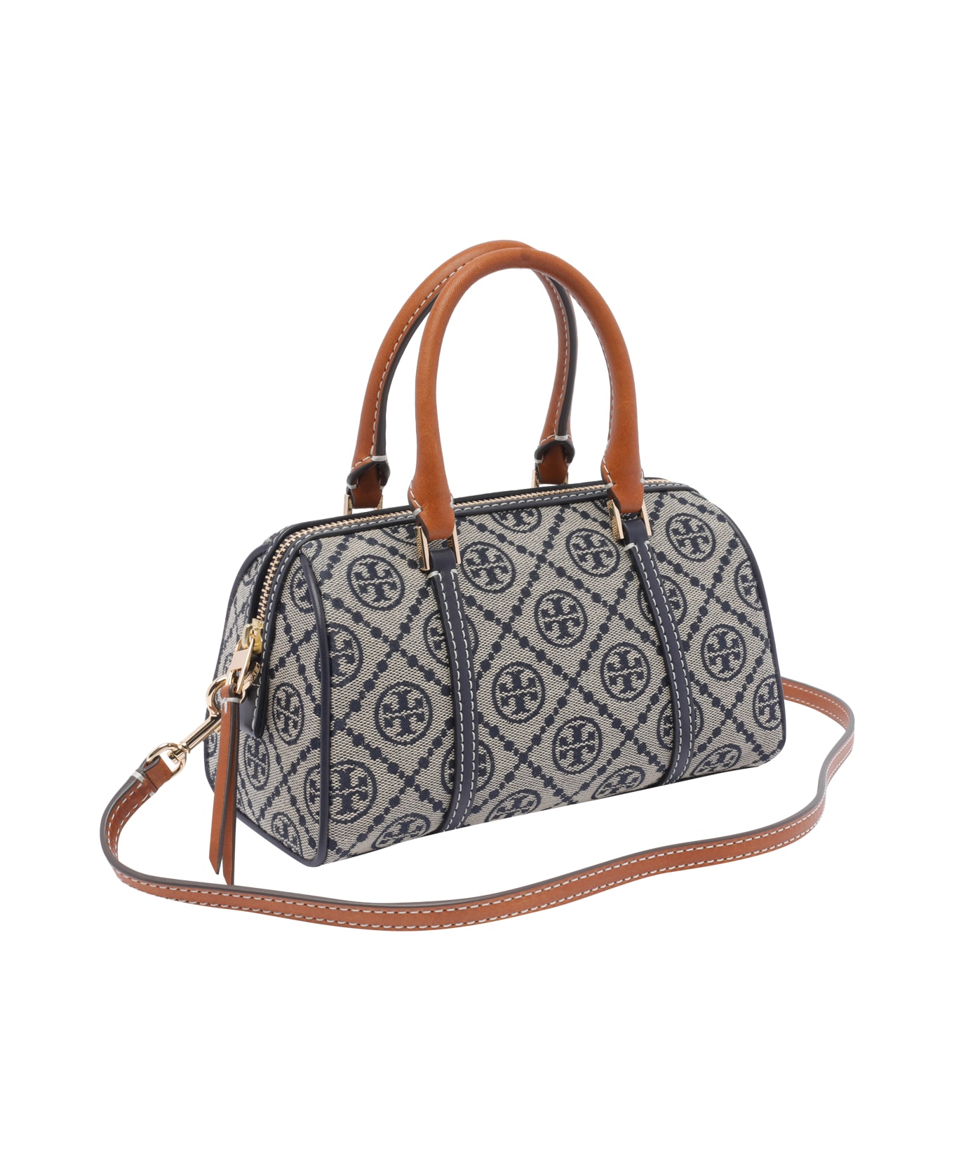 Tory Burch Mini T Monogram Barrel Bag - Blue