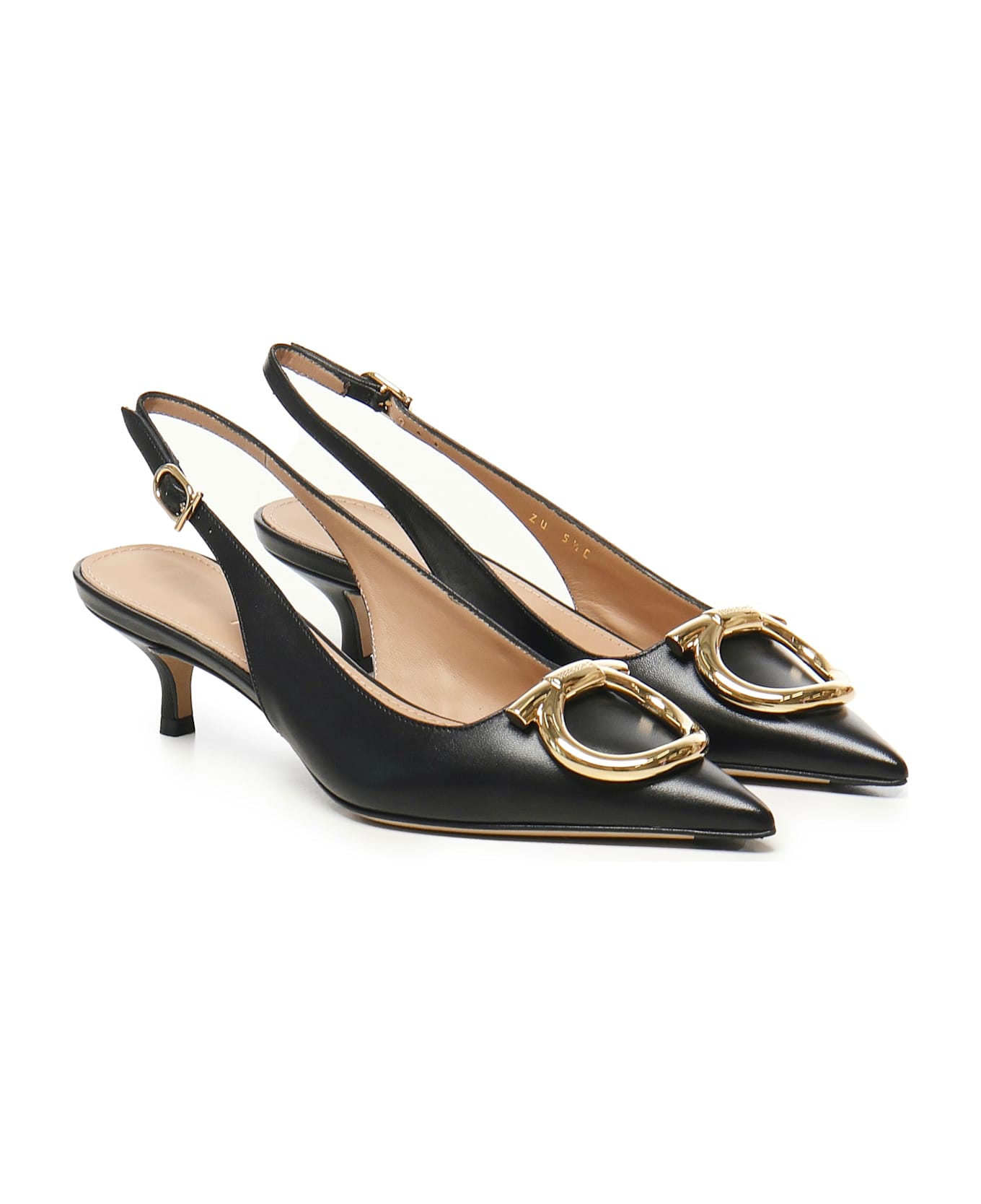 Ferragamo Slingback Maxi Gancini - Black