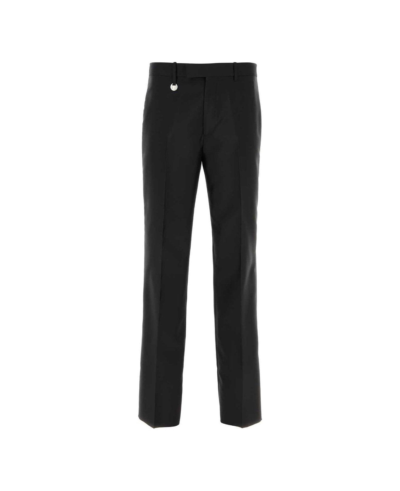 Burberry Straight-leg Logo Charm Tailored Trousers - BLACK