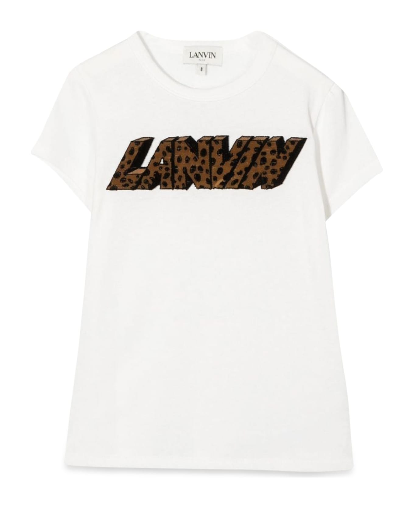 Lanvin Short Sleeve Spotted Logo T-shirt - AVORIO