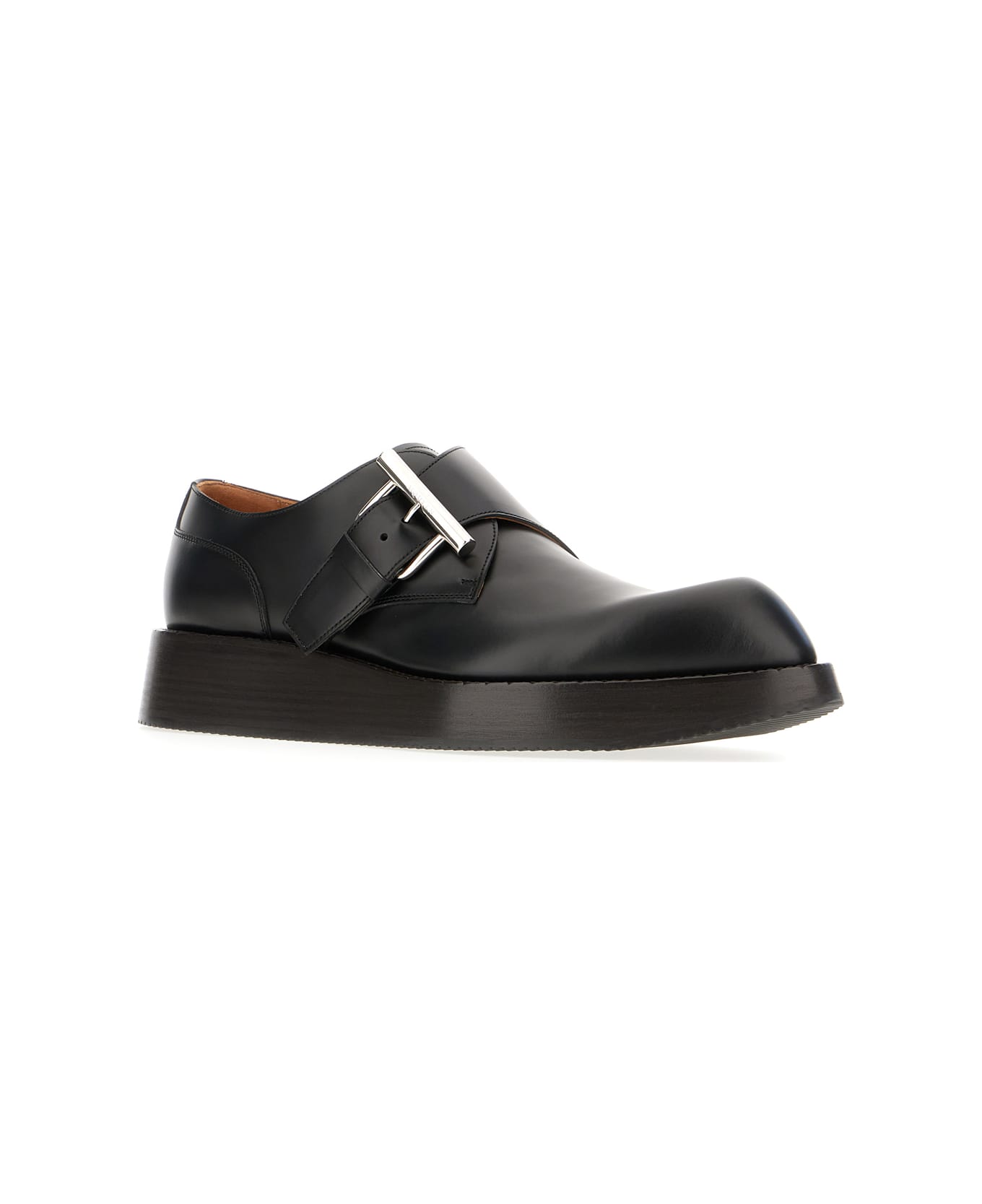 Alexander McQueen Black Leather Loafers - BLACK SILVER