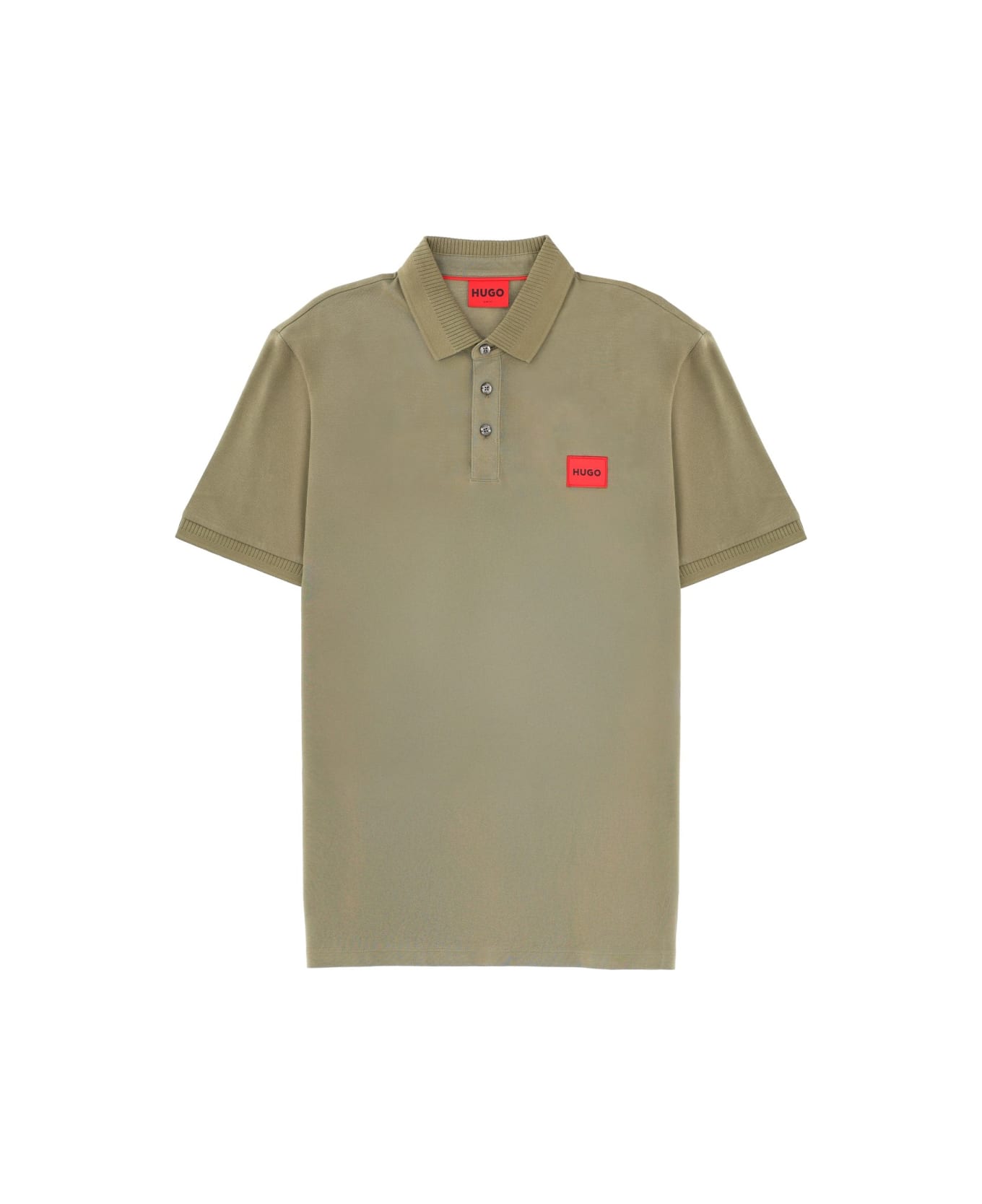 Hugo Boss Polo With Logo Patch - GREEN