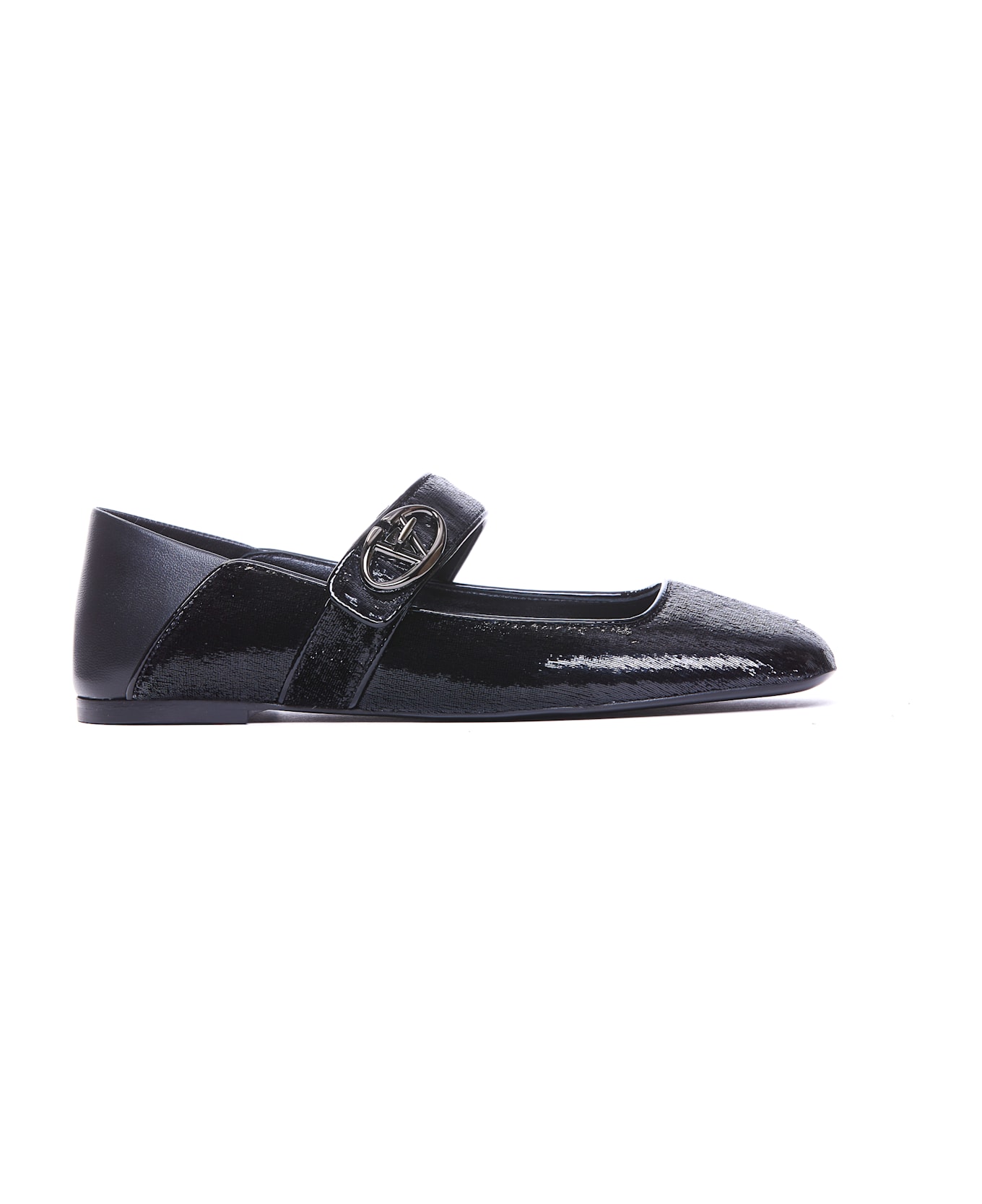 Valentino Garavani Mary-jane Vlogo Locker Flats - Black