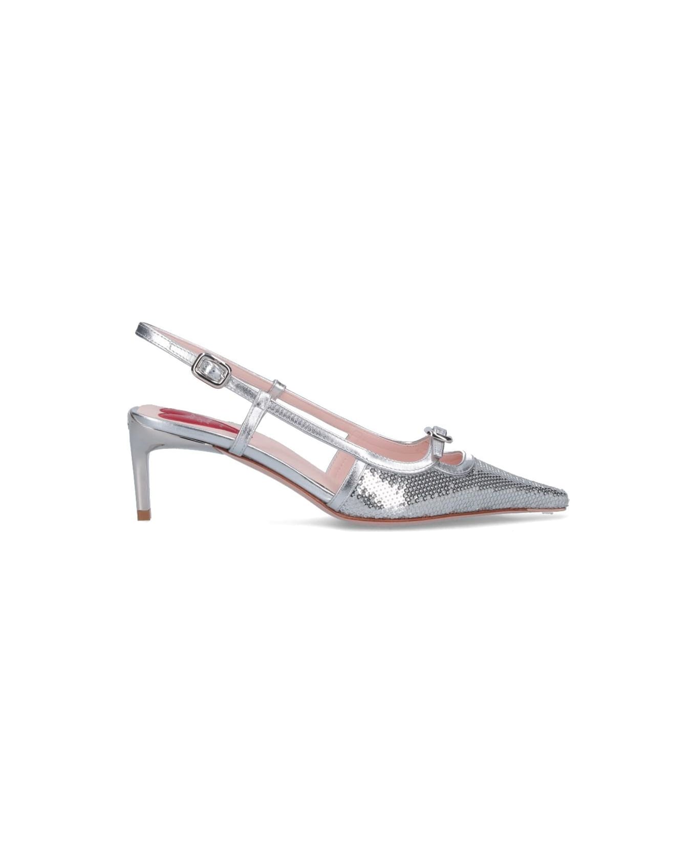Roger Vivier 'viv' Canard Pumps - Silver