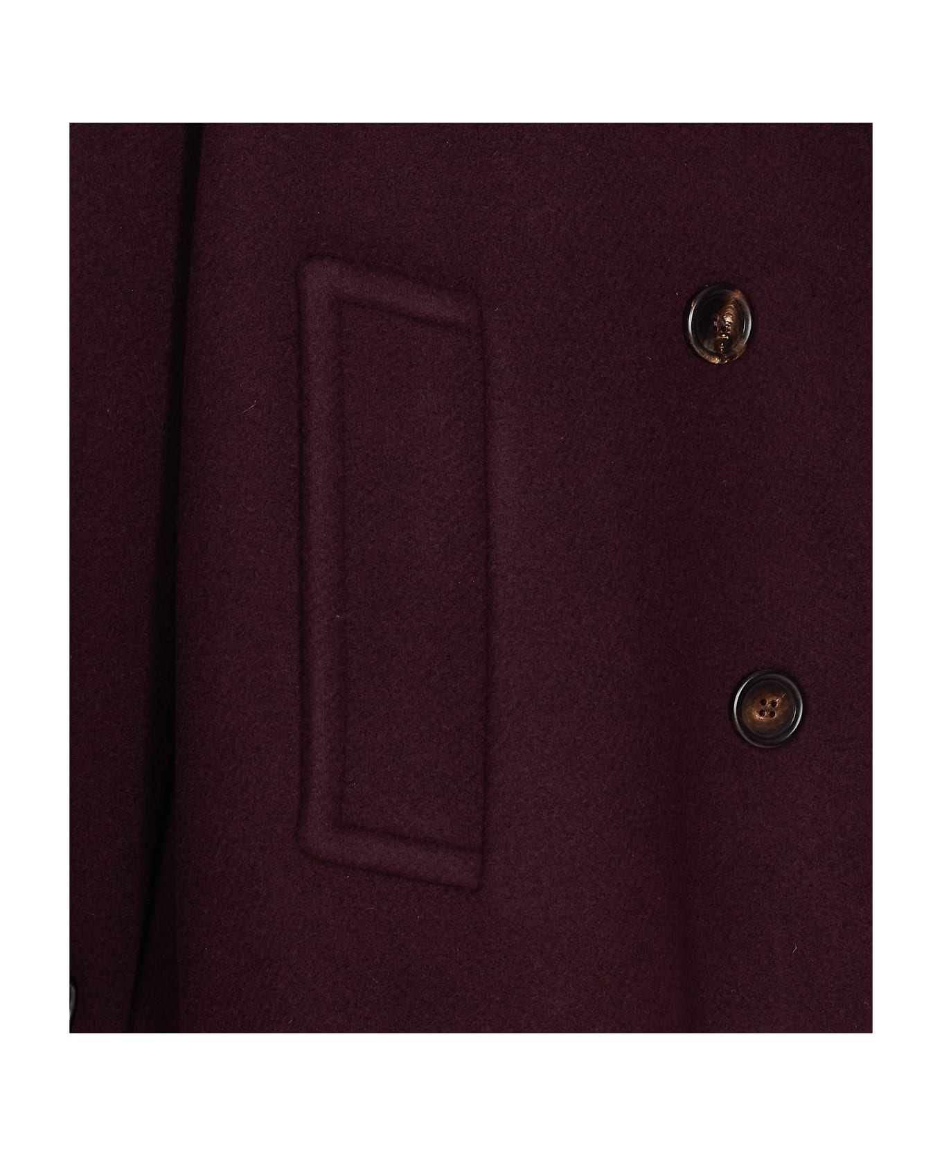 Chloé Oversized Short Wool Coat - Purple