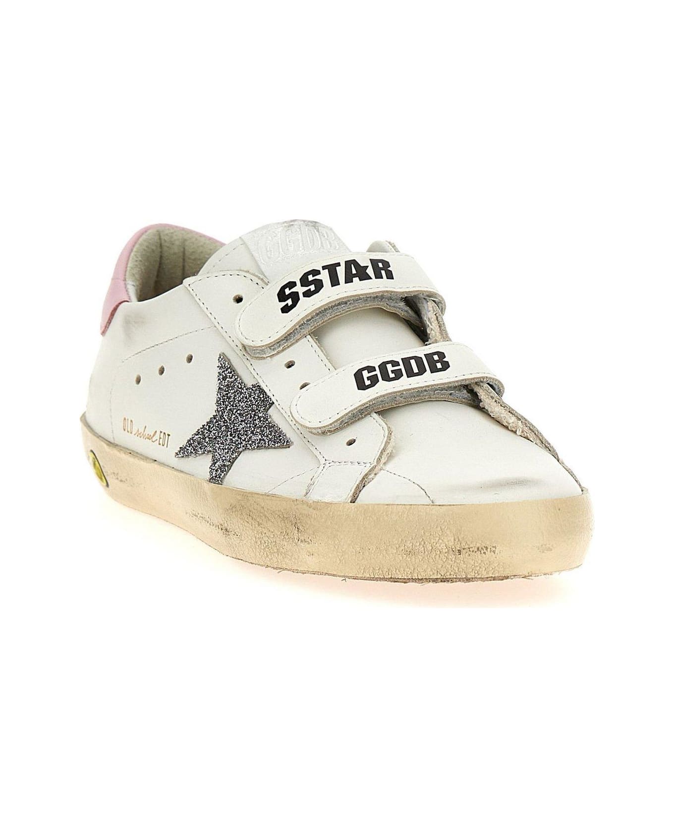 Golden Goose Old School Lace-up Sneakers - White Crystal Orchid Pink