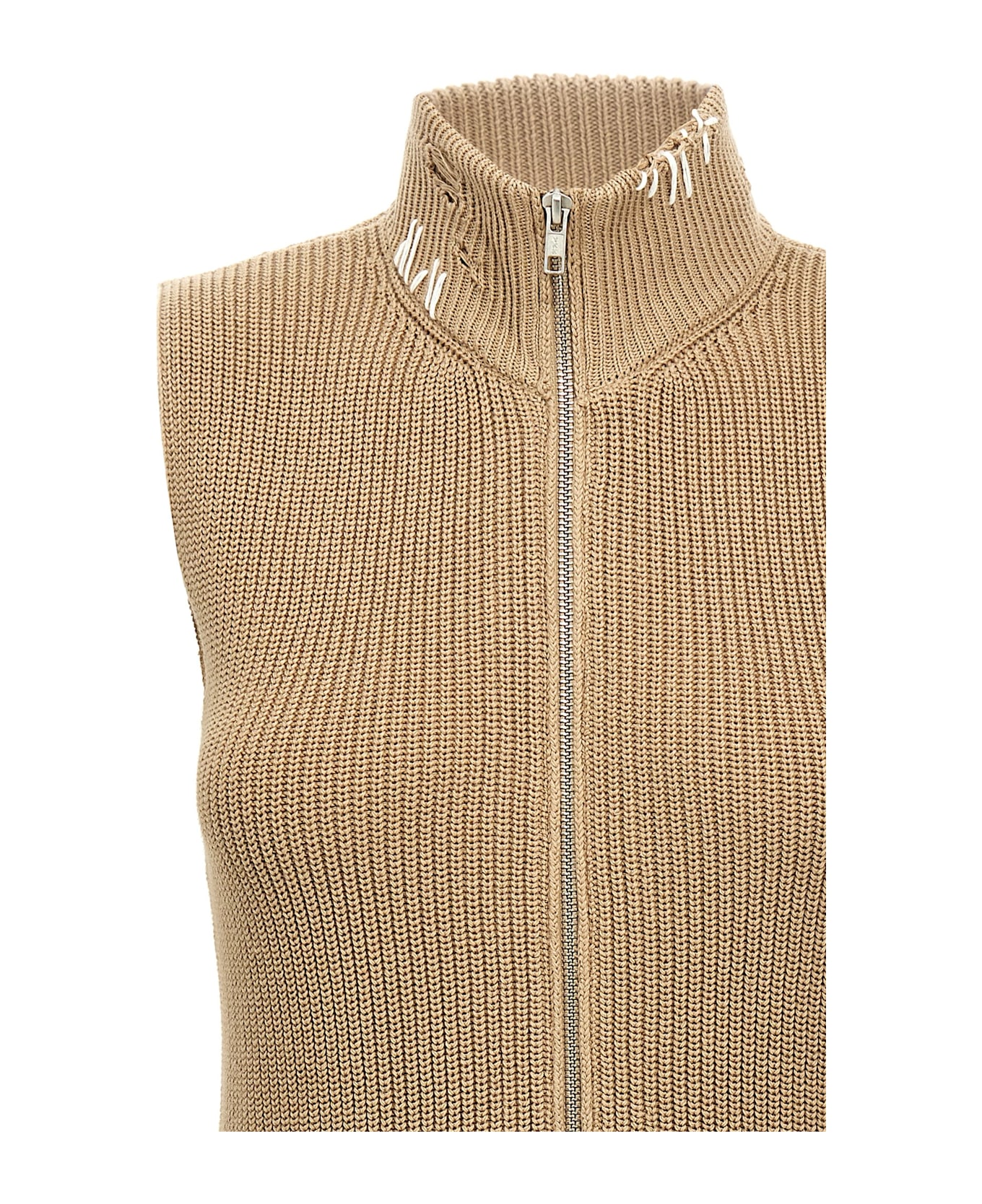 MM6 Maison Margiela Destroyed Vest - Beige