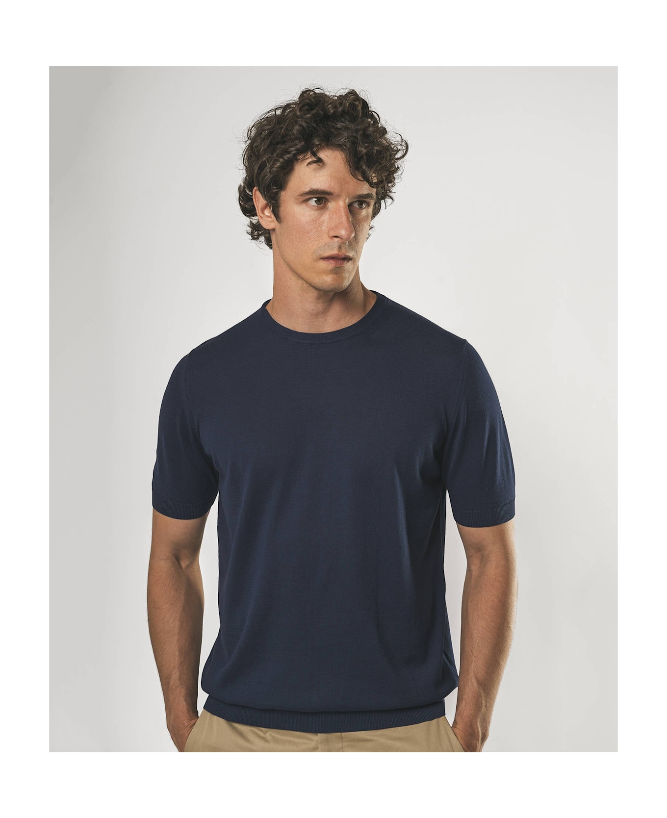 Larusmiani Brighton T-shirt Sweater - Navy