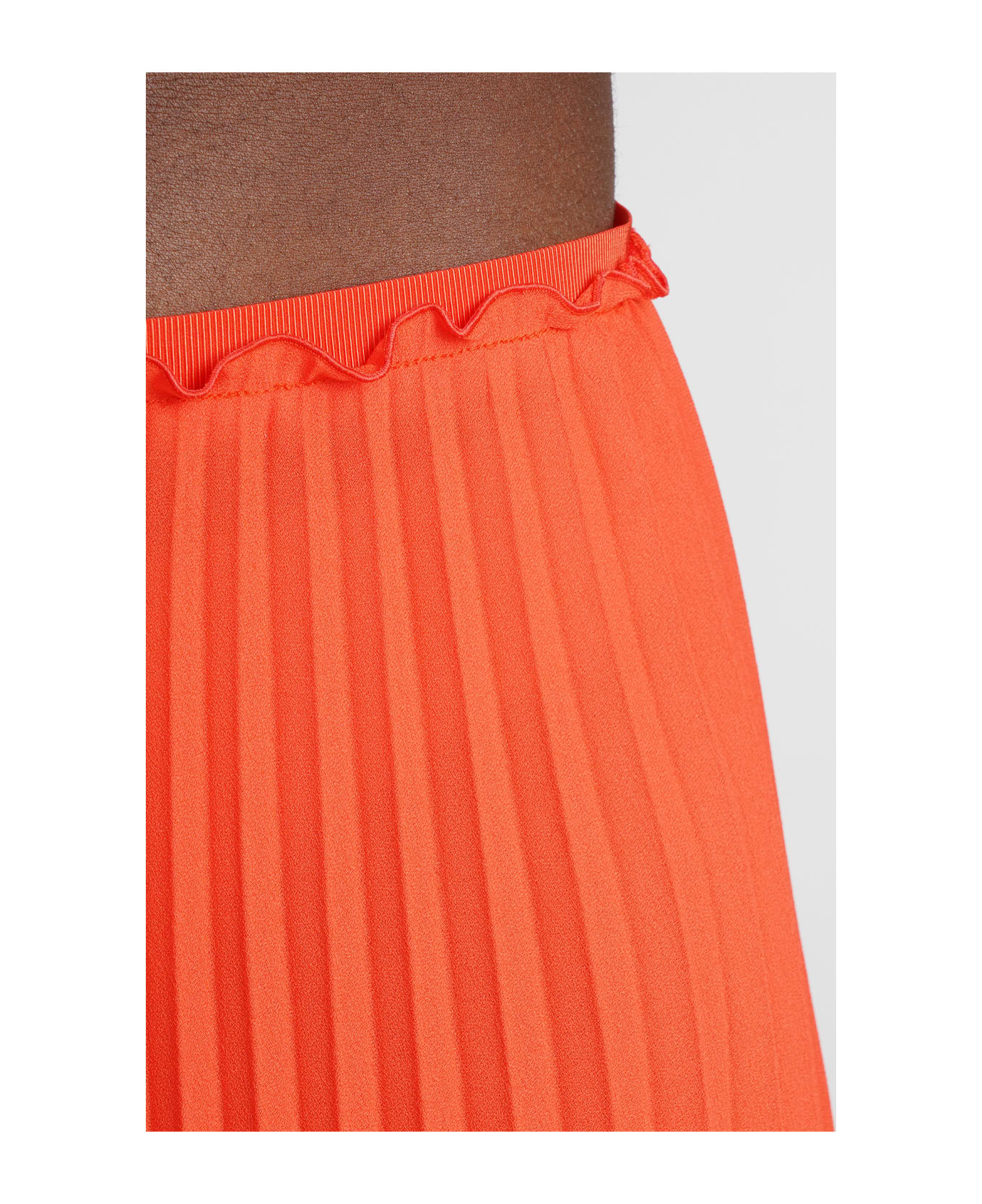 RED Valentino Skirt In Orange Synthetic Fibers - orange
