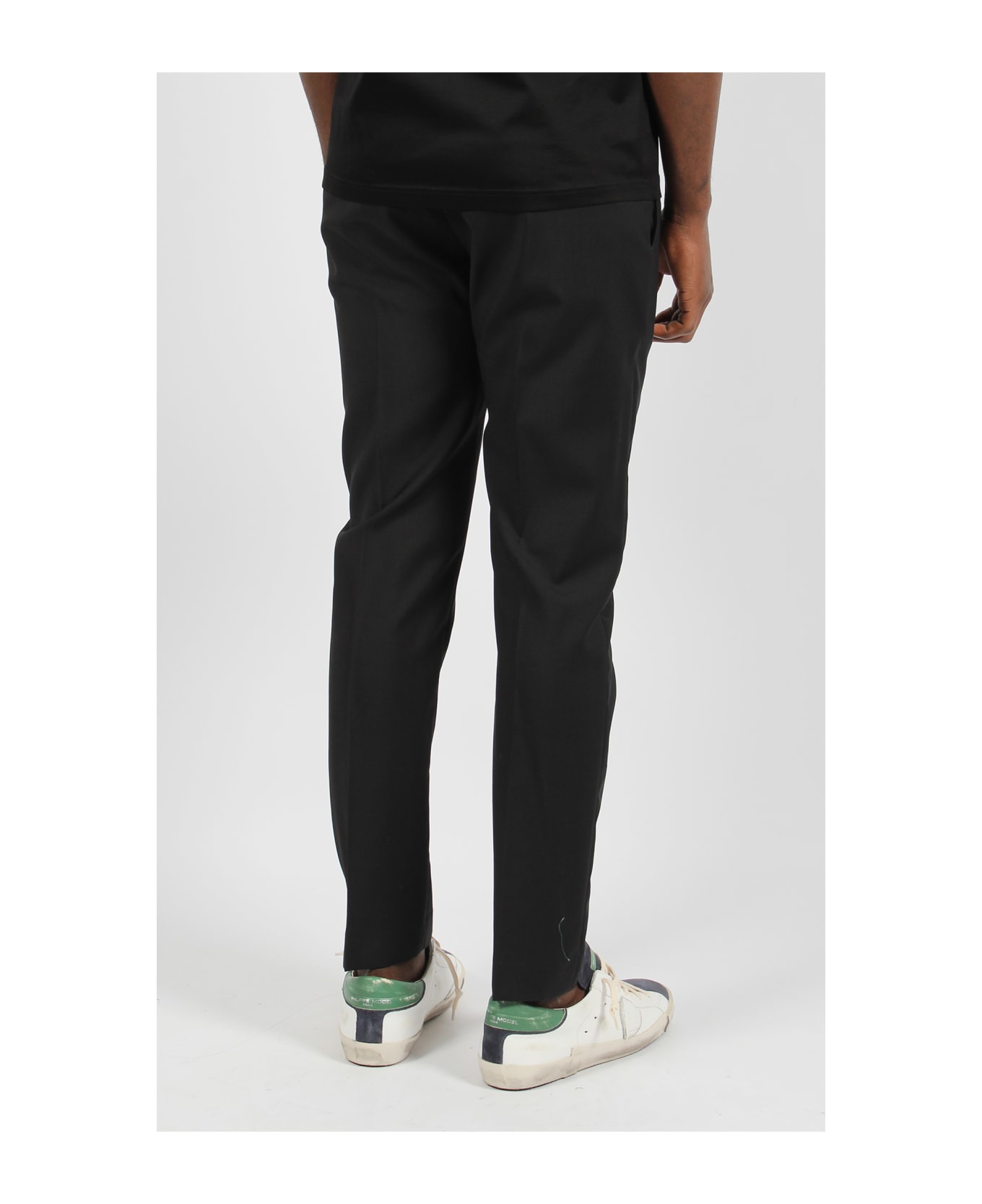 Low Brand Rivale Tropical Wool Trousers - Black