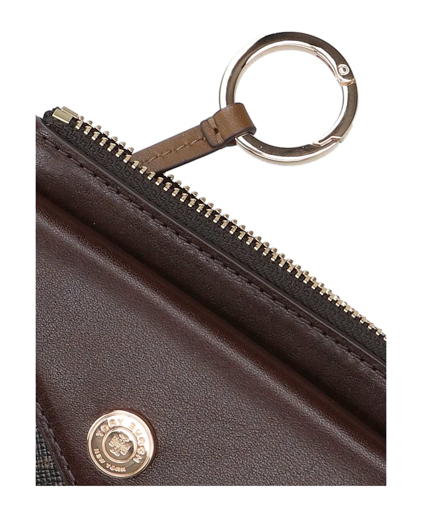 Tory Burch "t Monogram" Card Holder - Brown