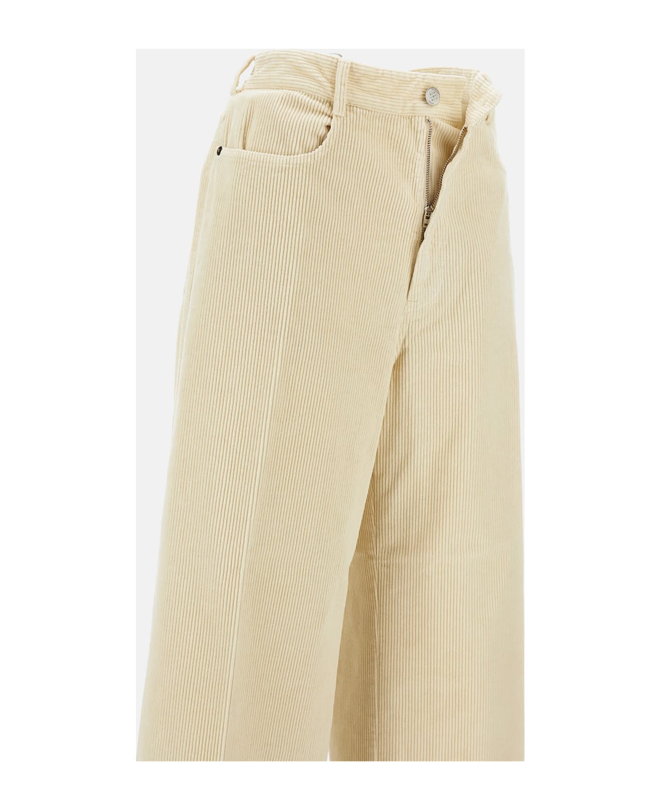 Cellar Door Ribbed Trousers - White