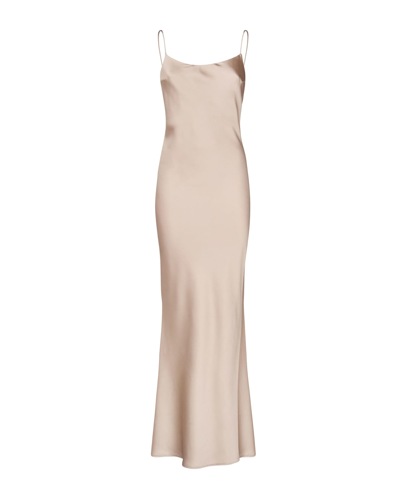 The Andamane Dress With Back Drape - Beige