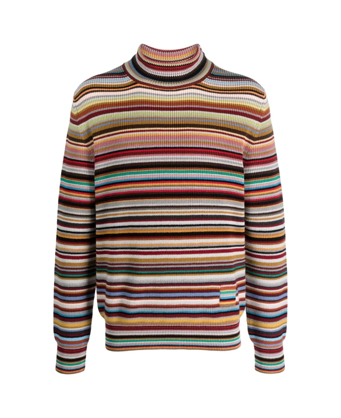 Paul Smith Mens Sweater Roll Neck - Multi Coloured ニットウェア