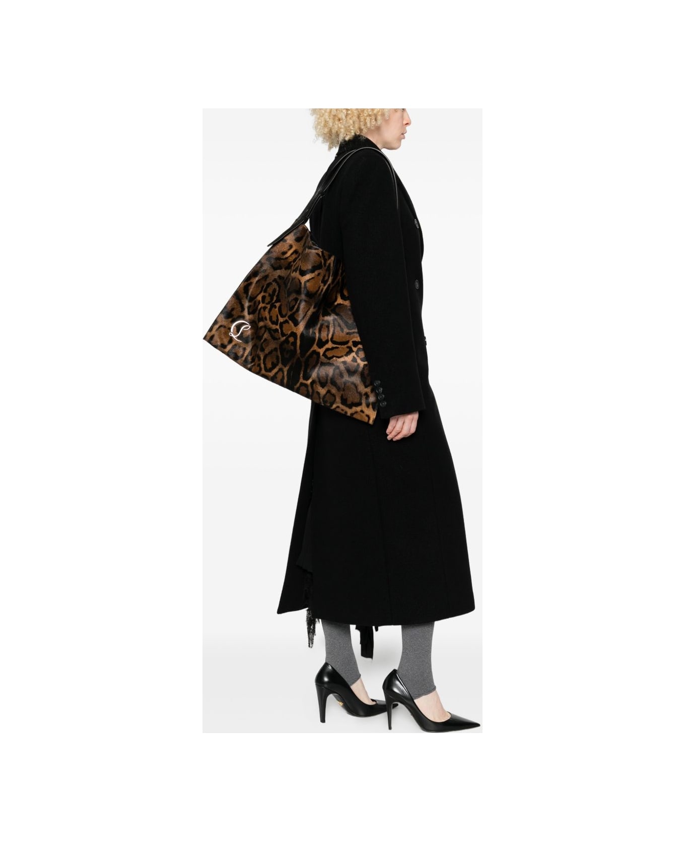 Christian Louboutin Baggy Leather Shoulder Bag - Brown