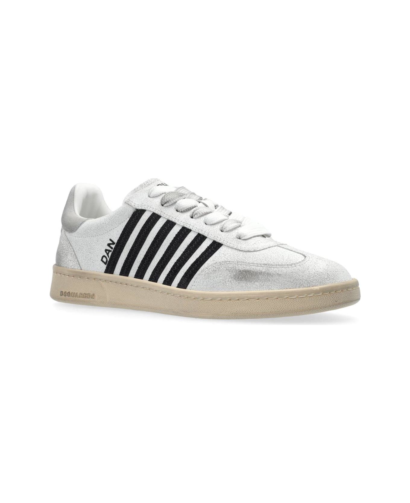 Dsquared2 Boxer Vintage Low-top Sneakers - WHITE