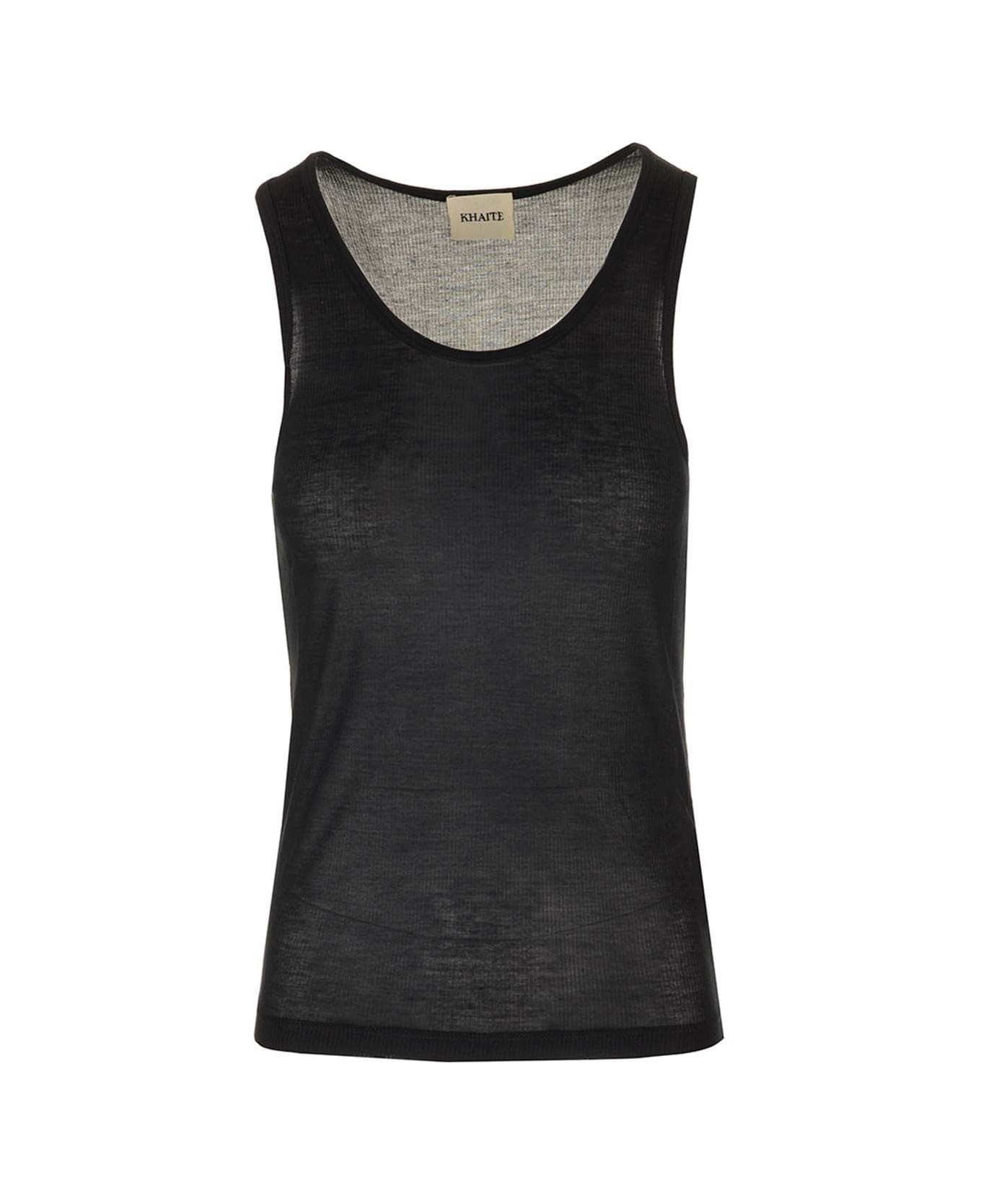 Khaite Johnnie Sleeveless Tank Top - Black