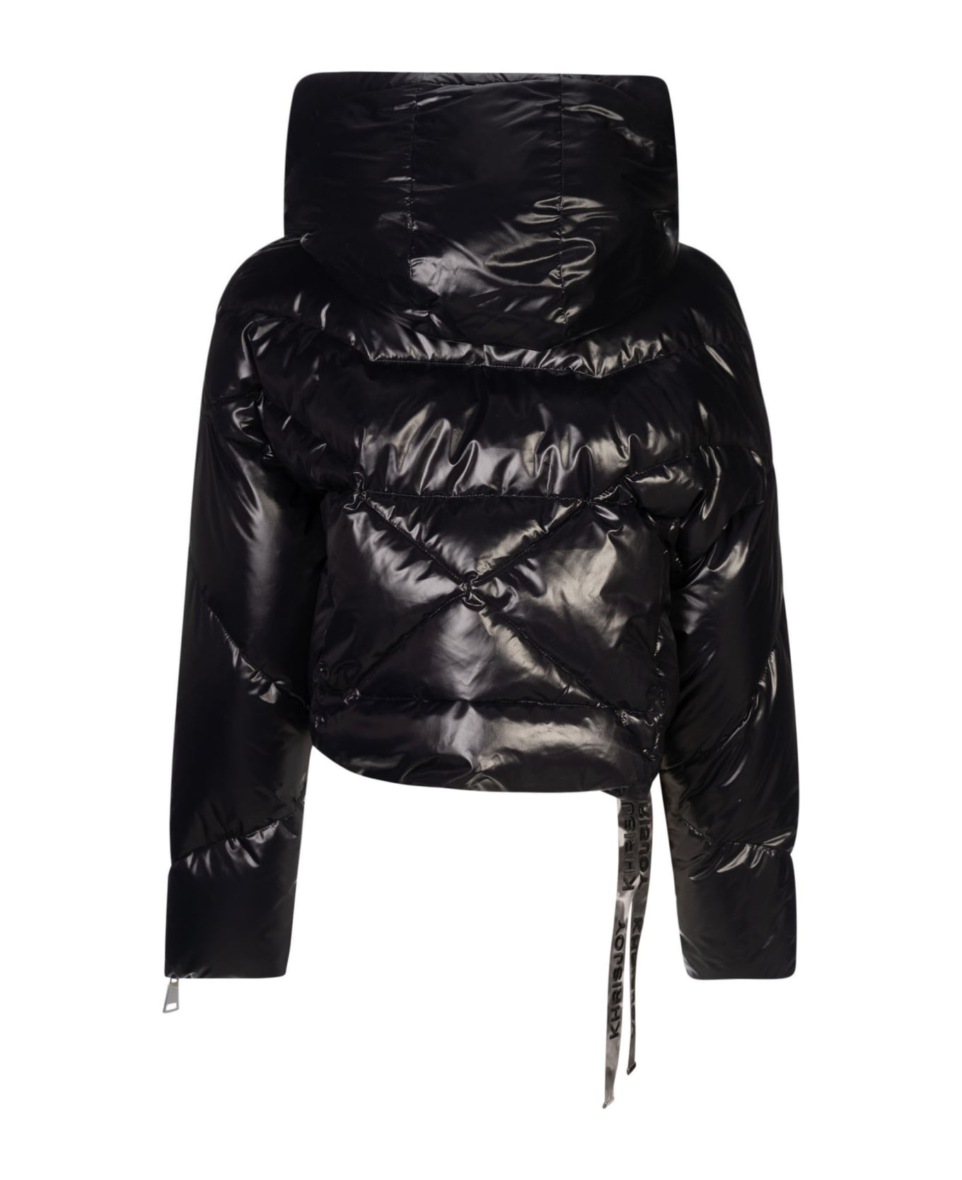 Khrisjoy Puff Khris Cropped Shiny Jacket - Black