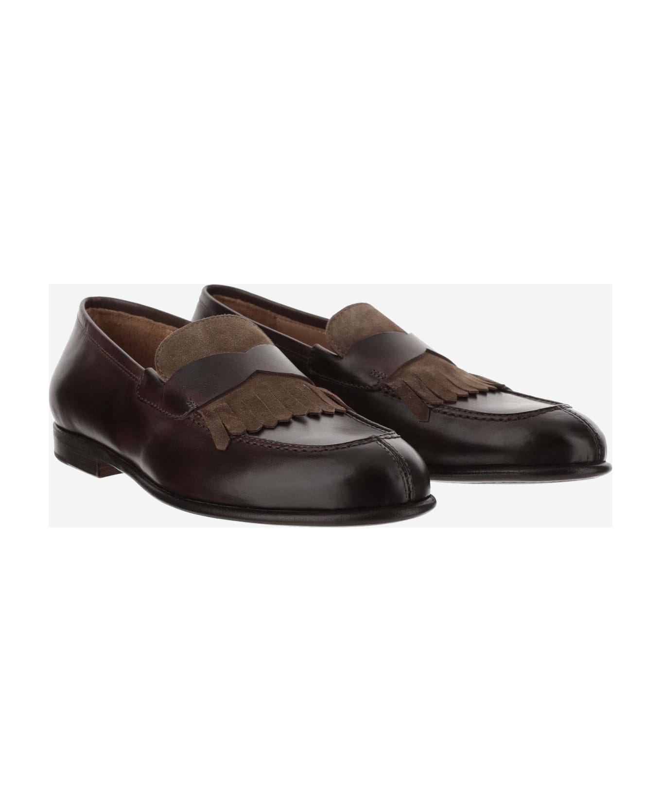 Hervè Chapelier Leather Loafers - Brown