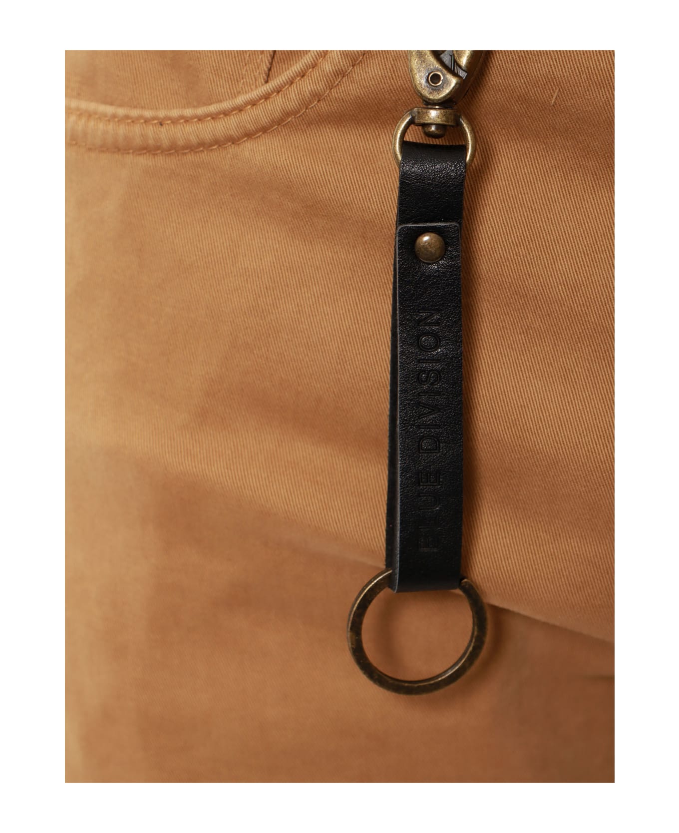 Incotex Stretch Cotton Trouser With Back Suede Logo Patch - Brown