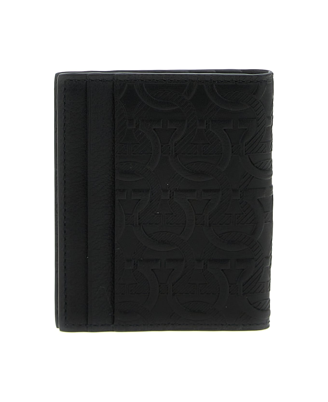 Ferragamo 'gancini' Card Holder - Black   財布