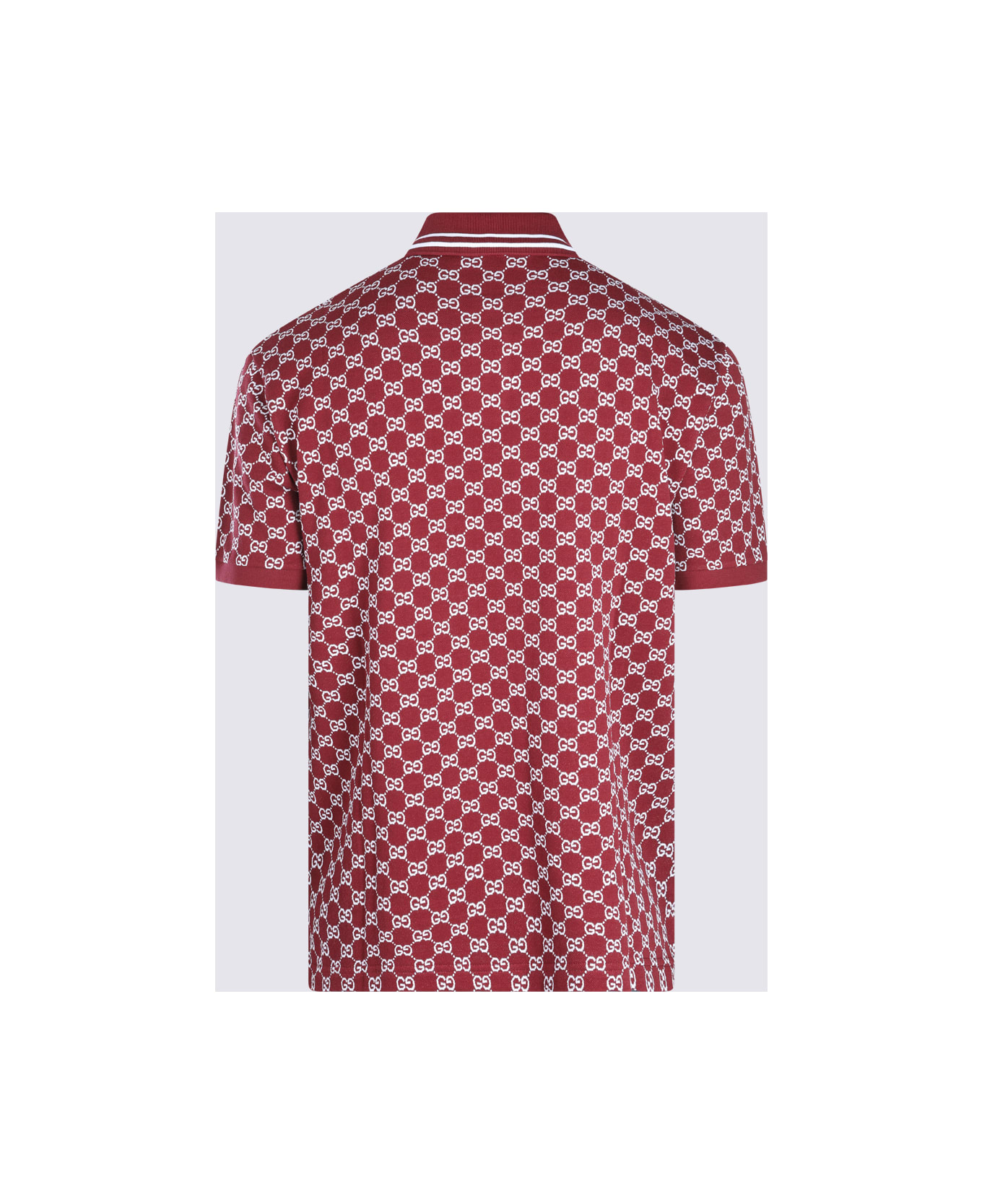 Gucci Red Ancora Cotton Polo Shirt - ROSSOANCORAWHITEM