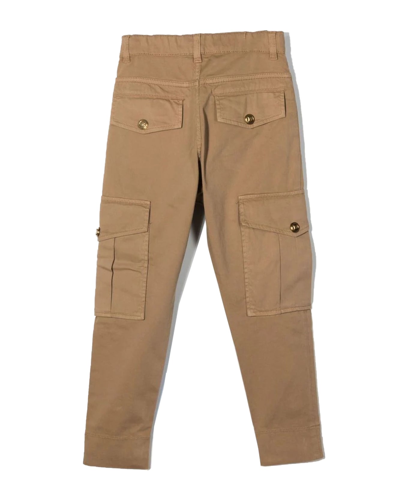 Balmain Beige Cotton Trousers - Beige