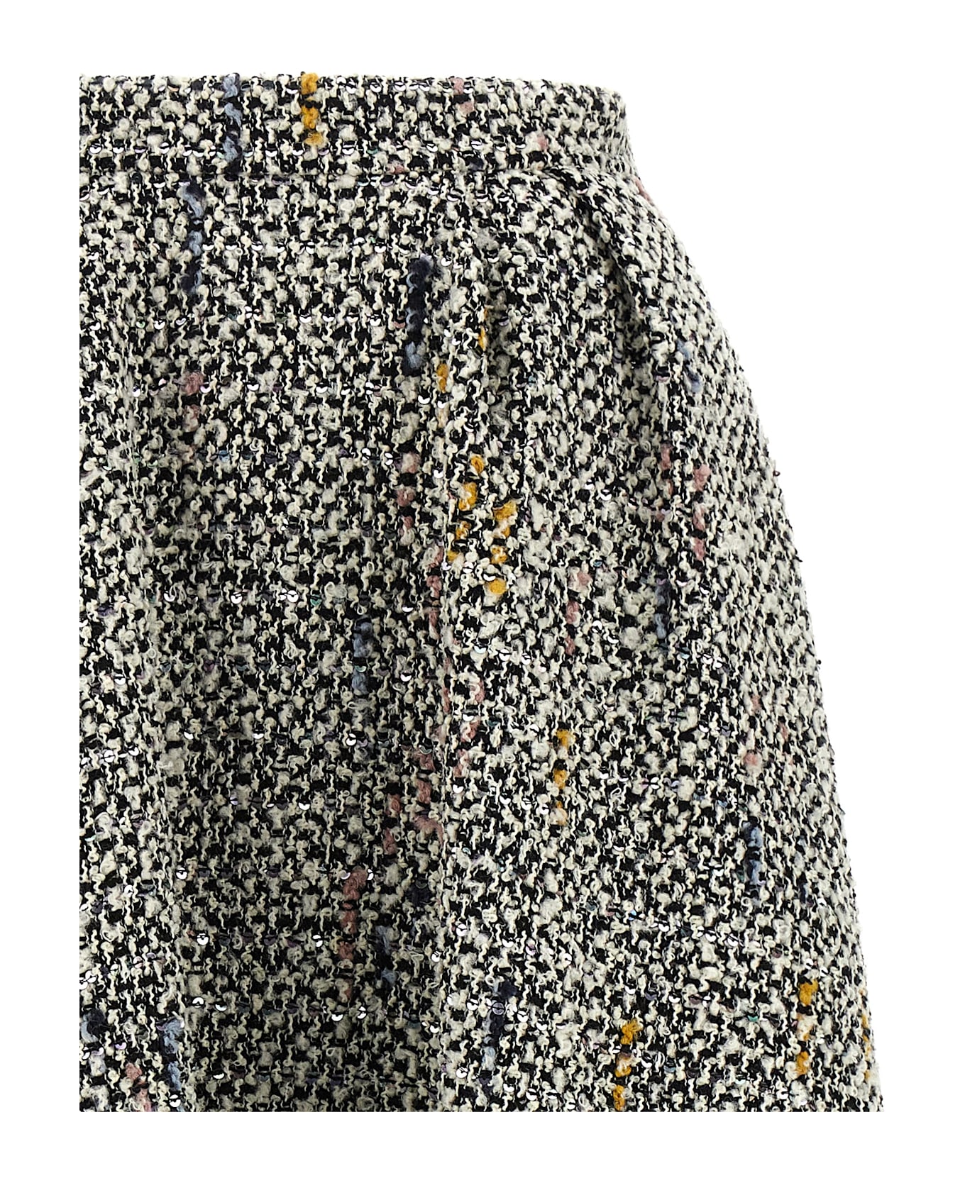 Alessandra Rich Tweed Skirt - White