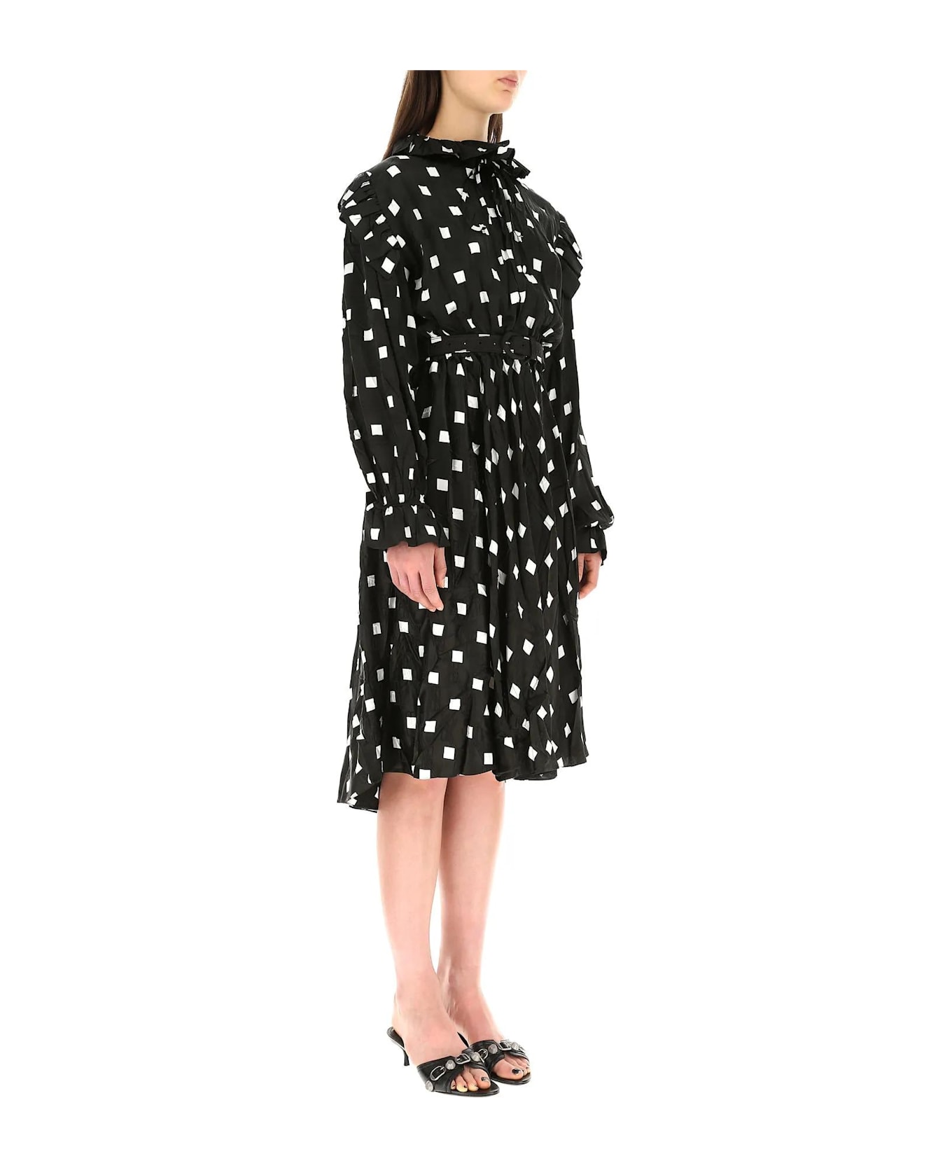 Balenciaga Embroidered Satin Dress - 1070