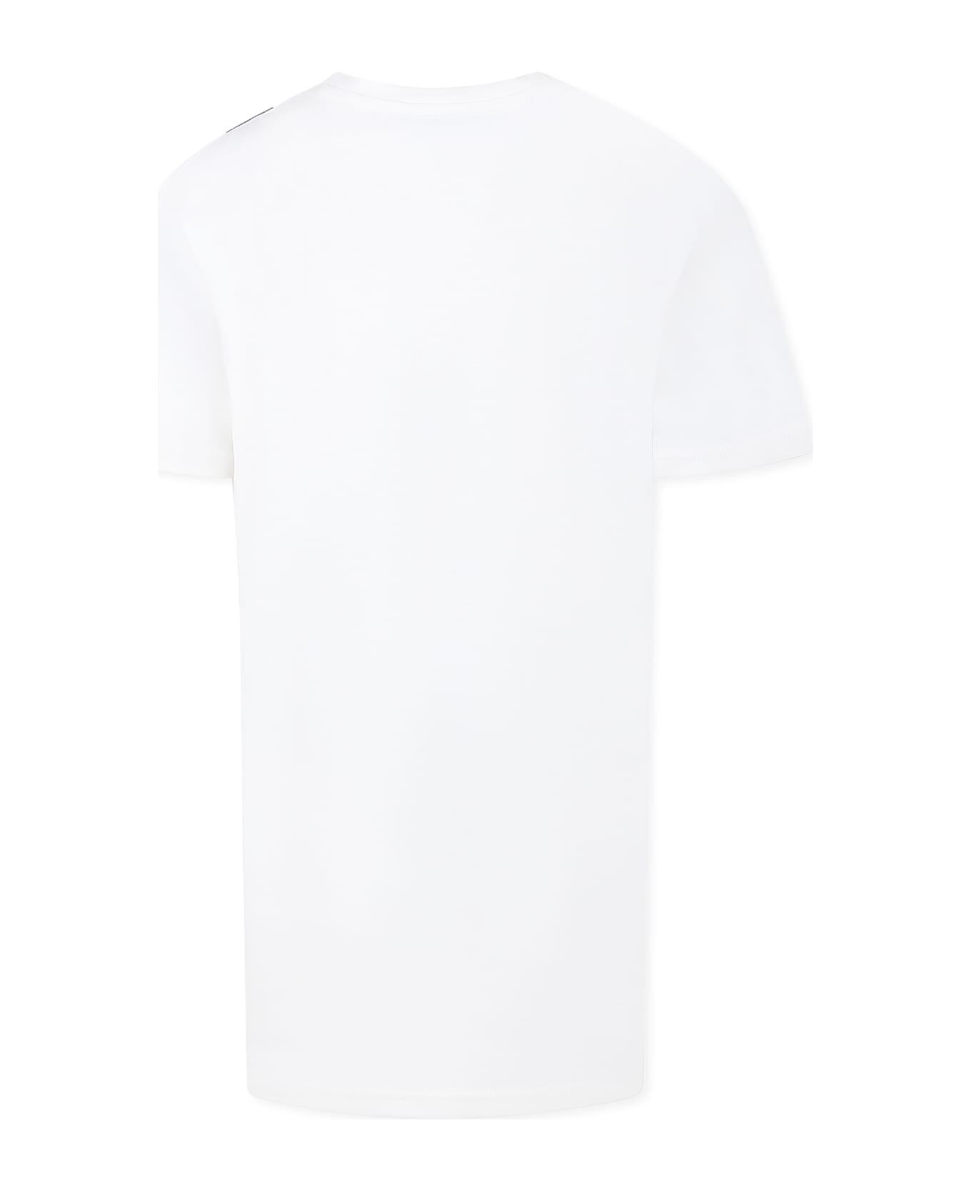 Little Marc Jacobs White Dress For Girl With Bag Print - White