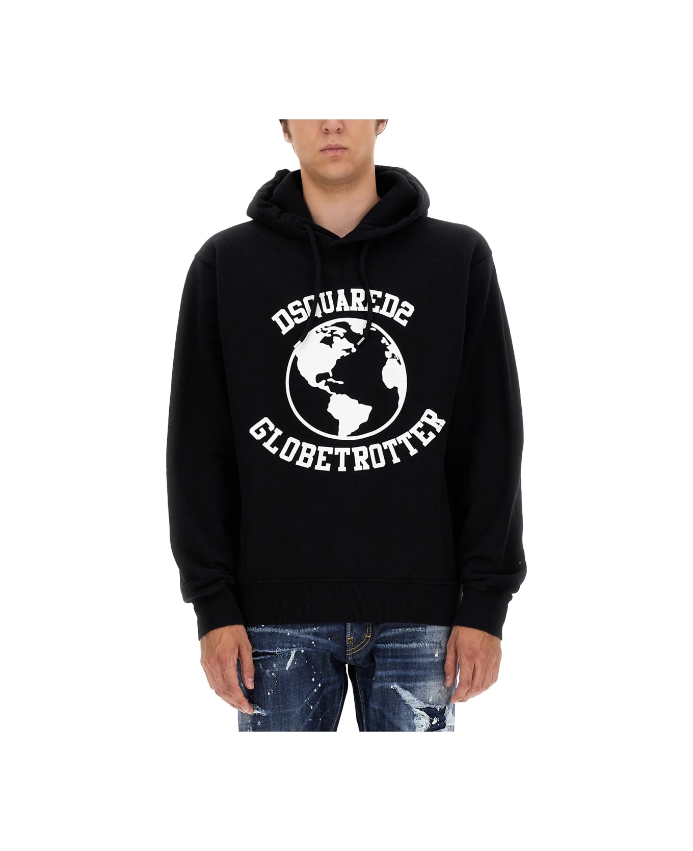 Dsquared2 Globetrotter Sweatshirt - BLACK