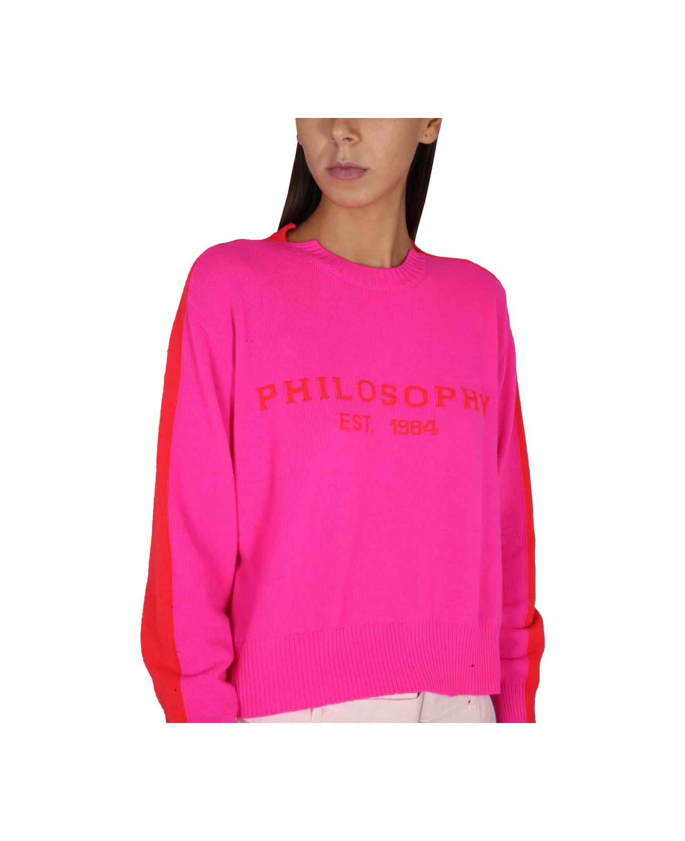 Philosophy di Lorenzo Serafini Jersey With Logo Embroidery - MULTICOLOUR