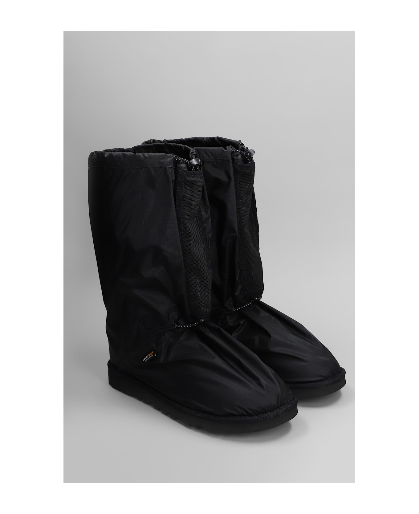 UGG Classic Mini Low Heels Boots In Black Nylon - black