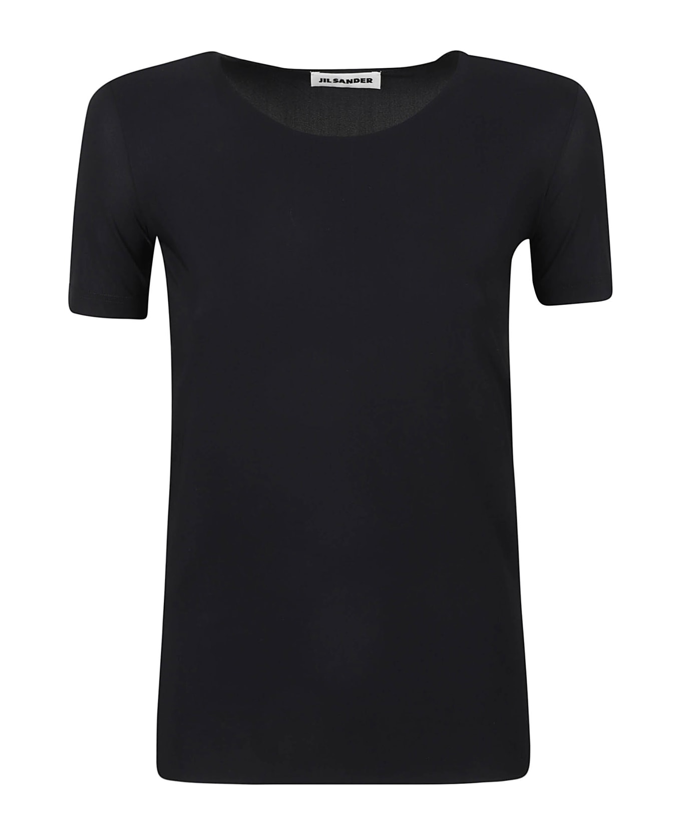 Jil Sander Round Neck Plain Slim T-shirt - Black