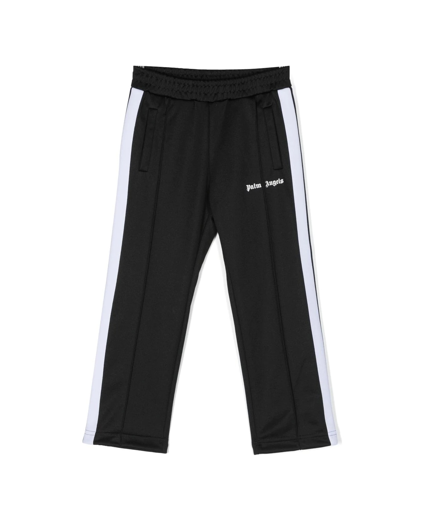 Palm Angels Black Track Trousers With Logo - Black ボトムス