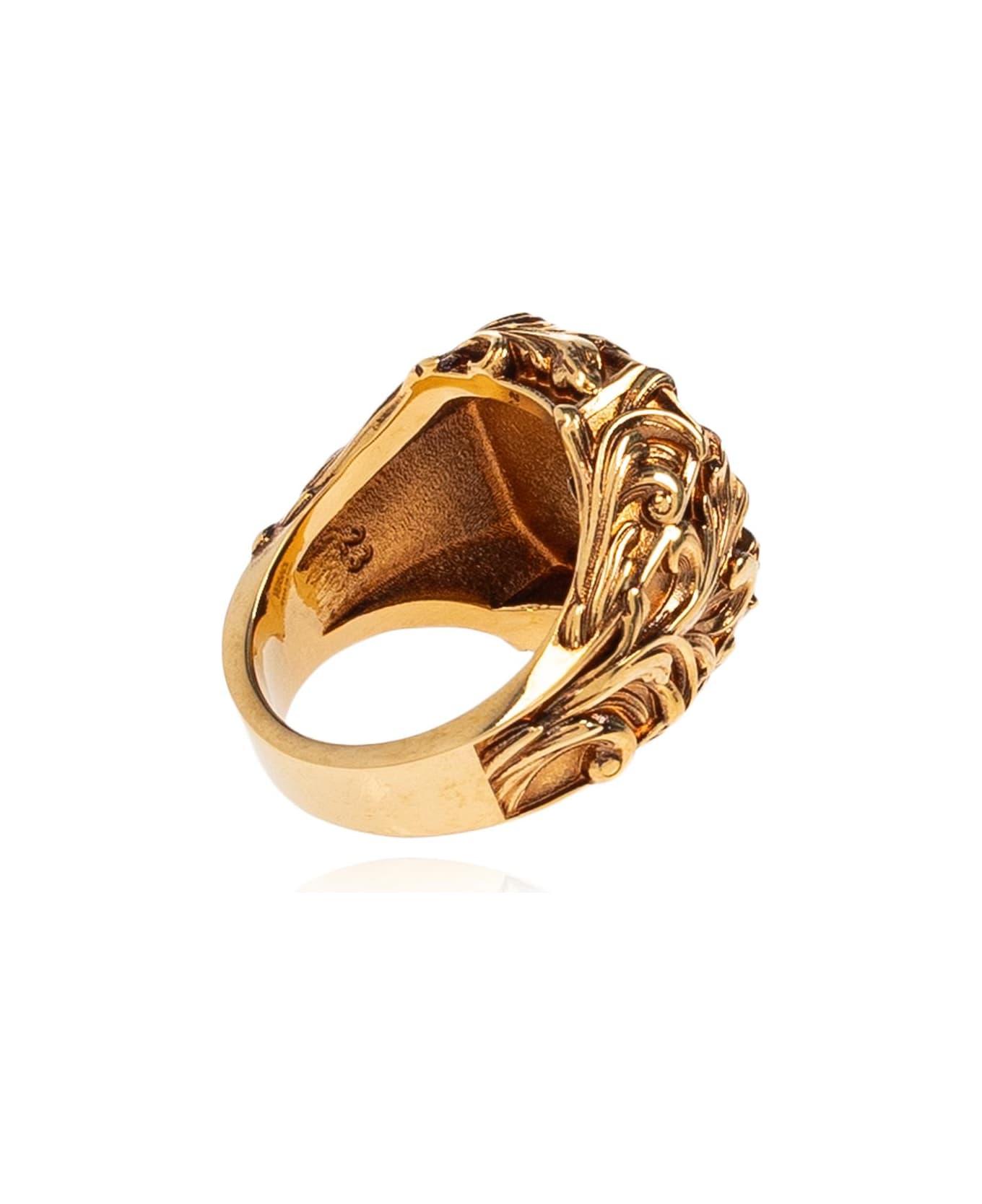Versace Ring With Medusa Head Motif - GOLD