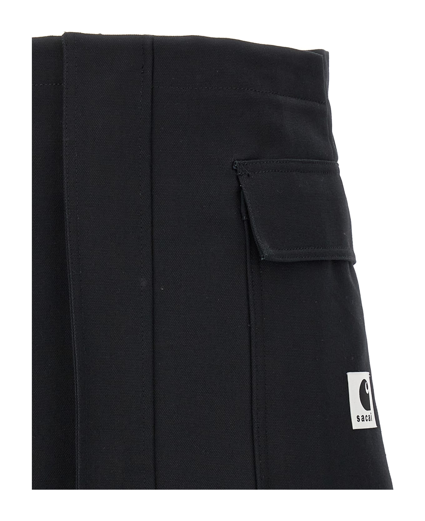 Sacai X Carhartt Wip Shorts - Black   ショートパンツ
