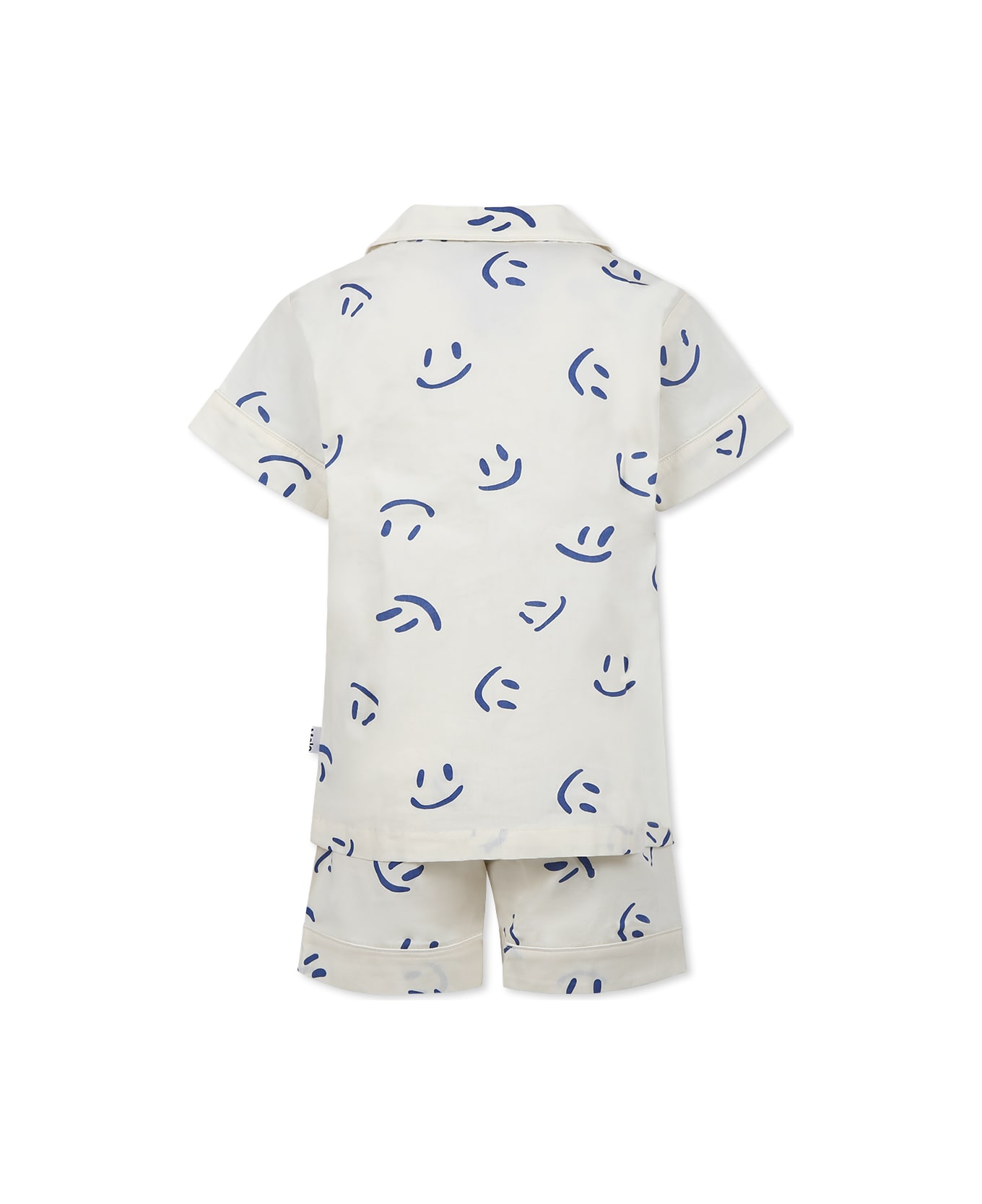 Molo Ivory Pyjamas For Kids With Smiley - Ivory