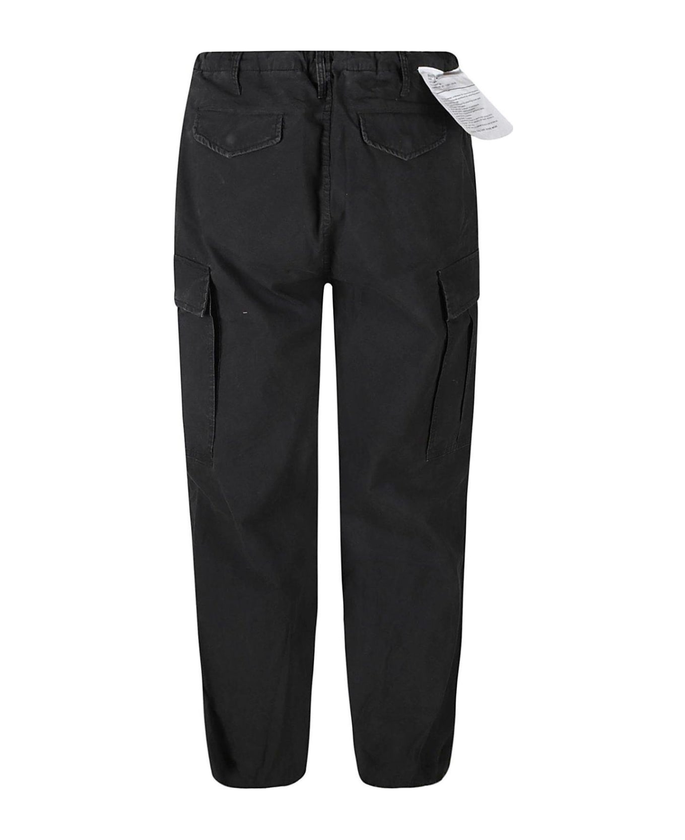 R13 Balloon Army Tapered Leg Cargo Trousers - Black