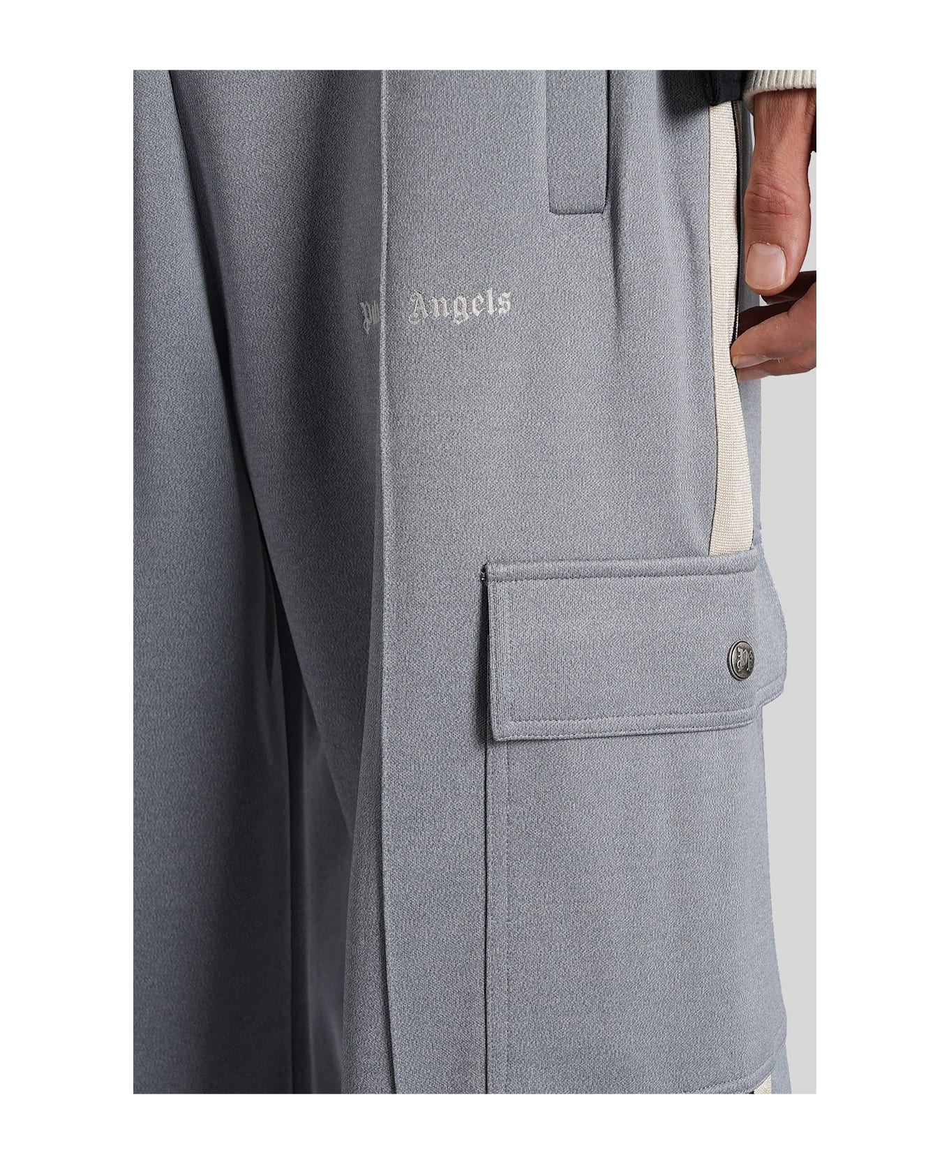 Palm Angels Pants In Cyan Polyester - cyan