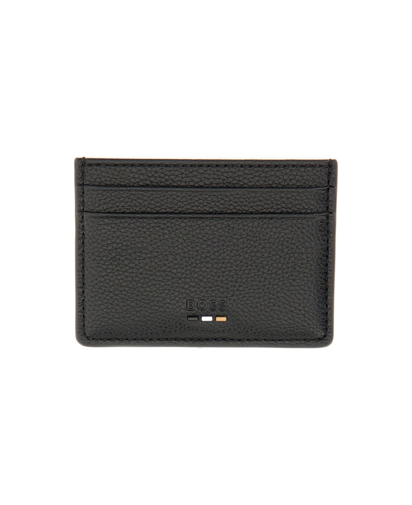 Hugo Boss Leather Card Holder - BLACK