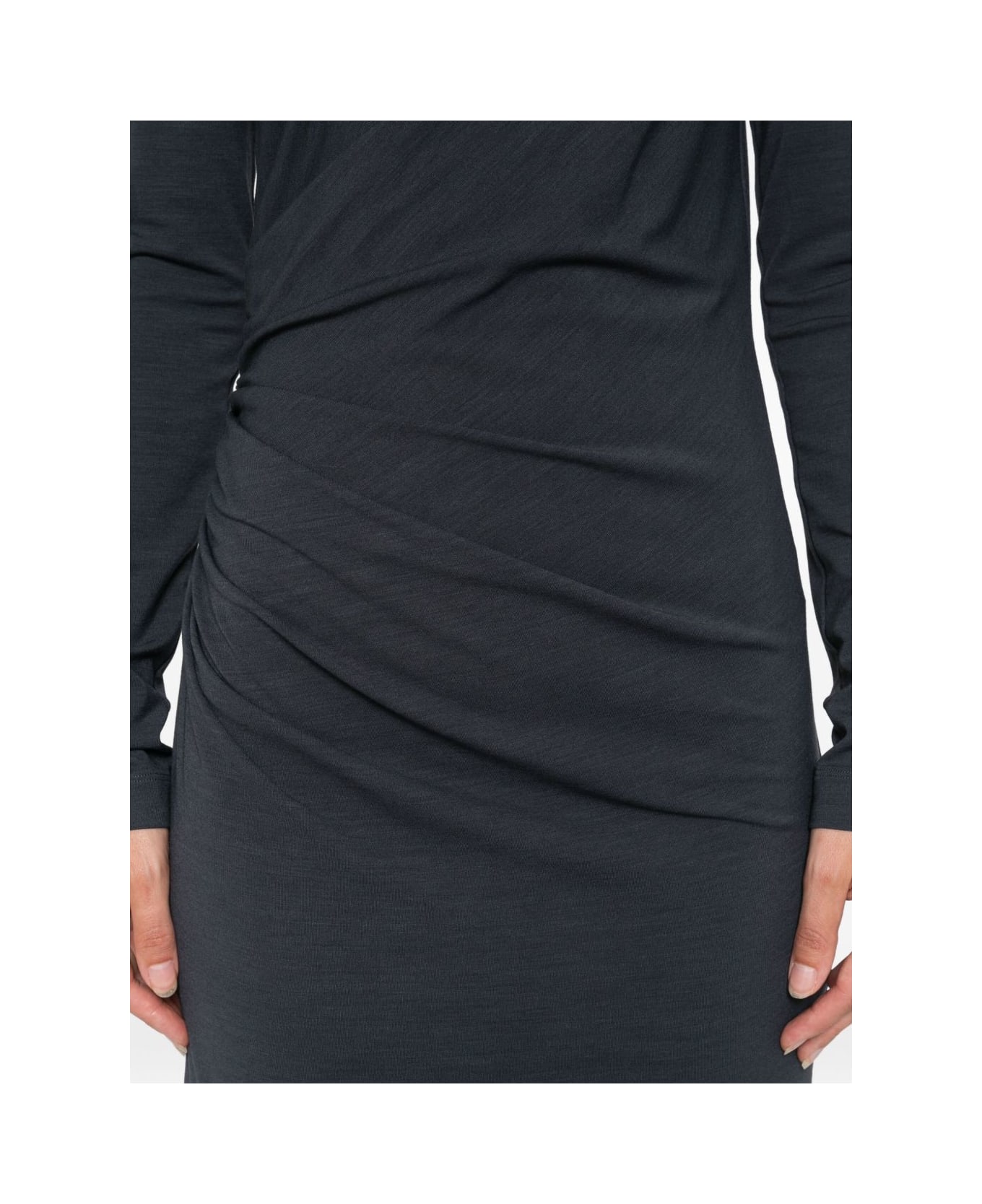 Brunello Cucinelli Wool Blend Midi Dress - Blue