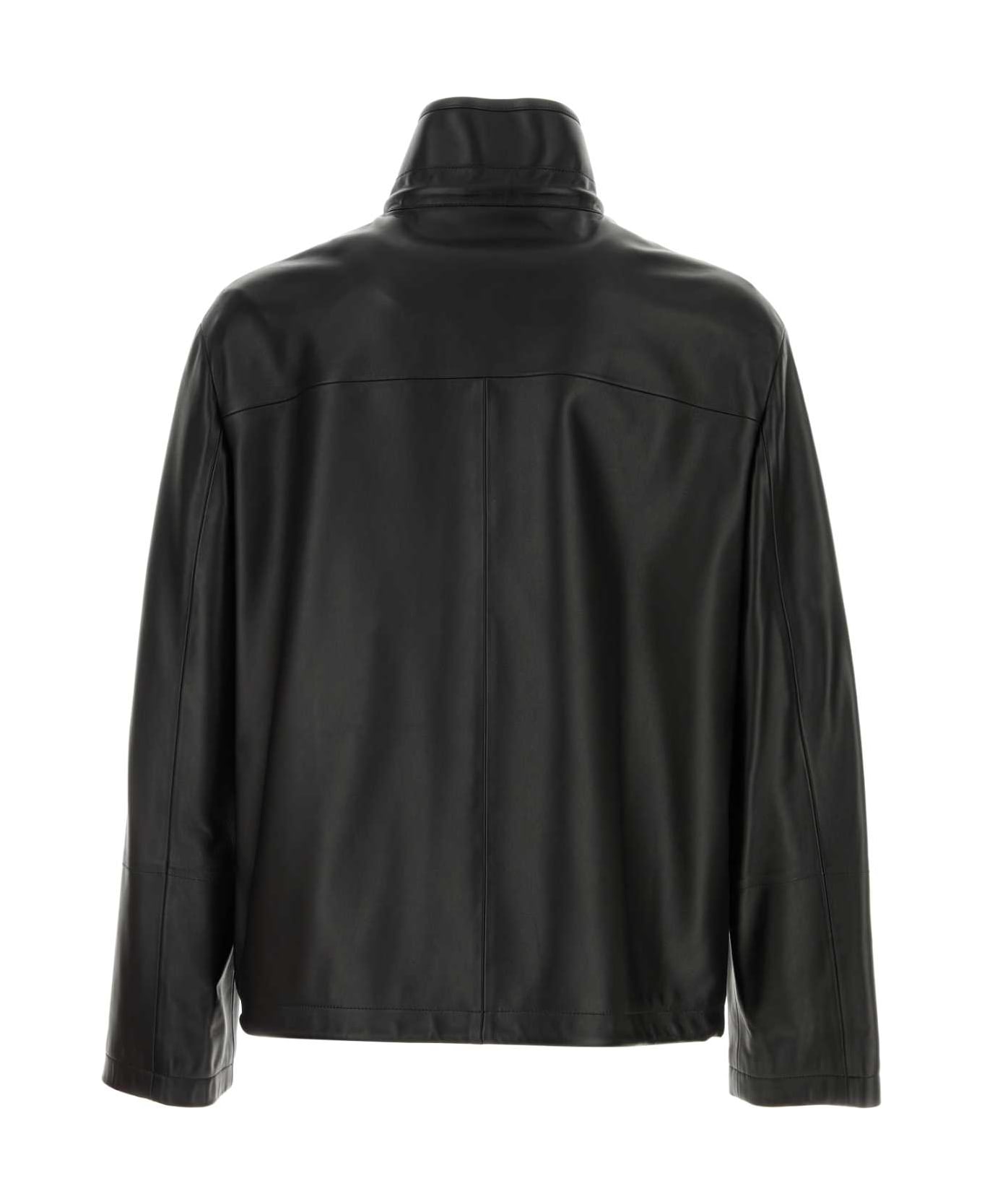 Loewe Black Leather Jacket - BLACK